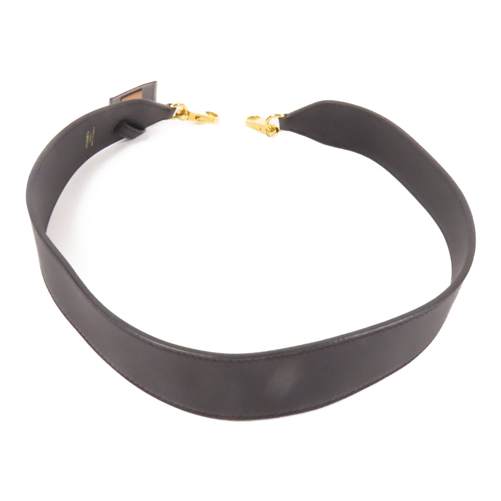 HERMES Swift皮革Shoulder Strap金扣肩帶Noir