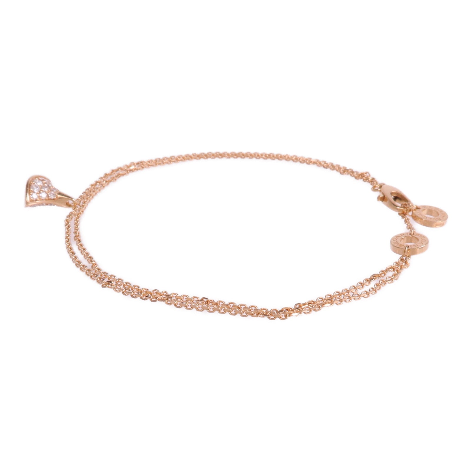 BVLGARI 18K玫瑰金Divas' Dream Bracelet鑽石手鏈