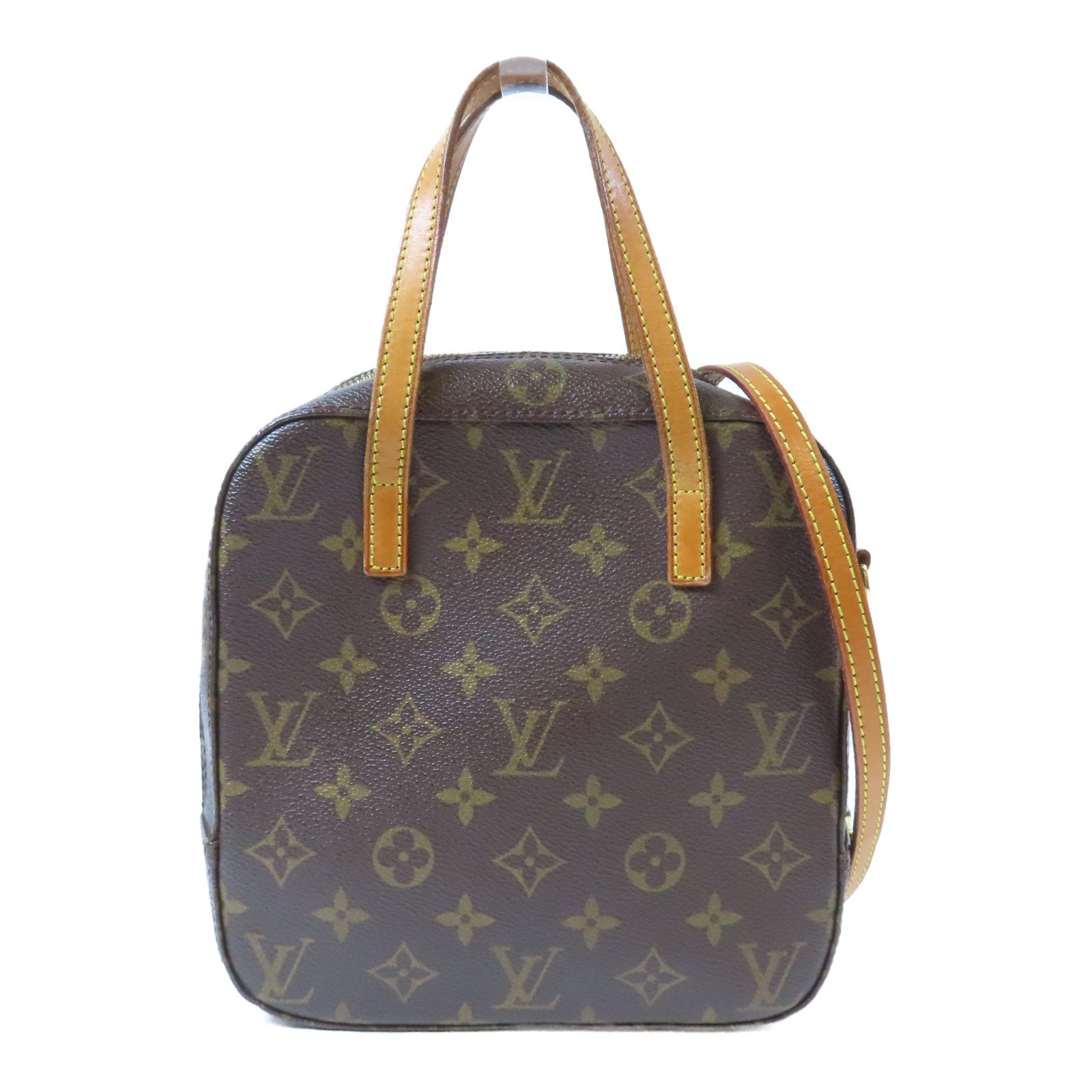 LOUIS VUITTON Monogram Spontini金扣手挽肩背兩用袋啡色