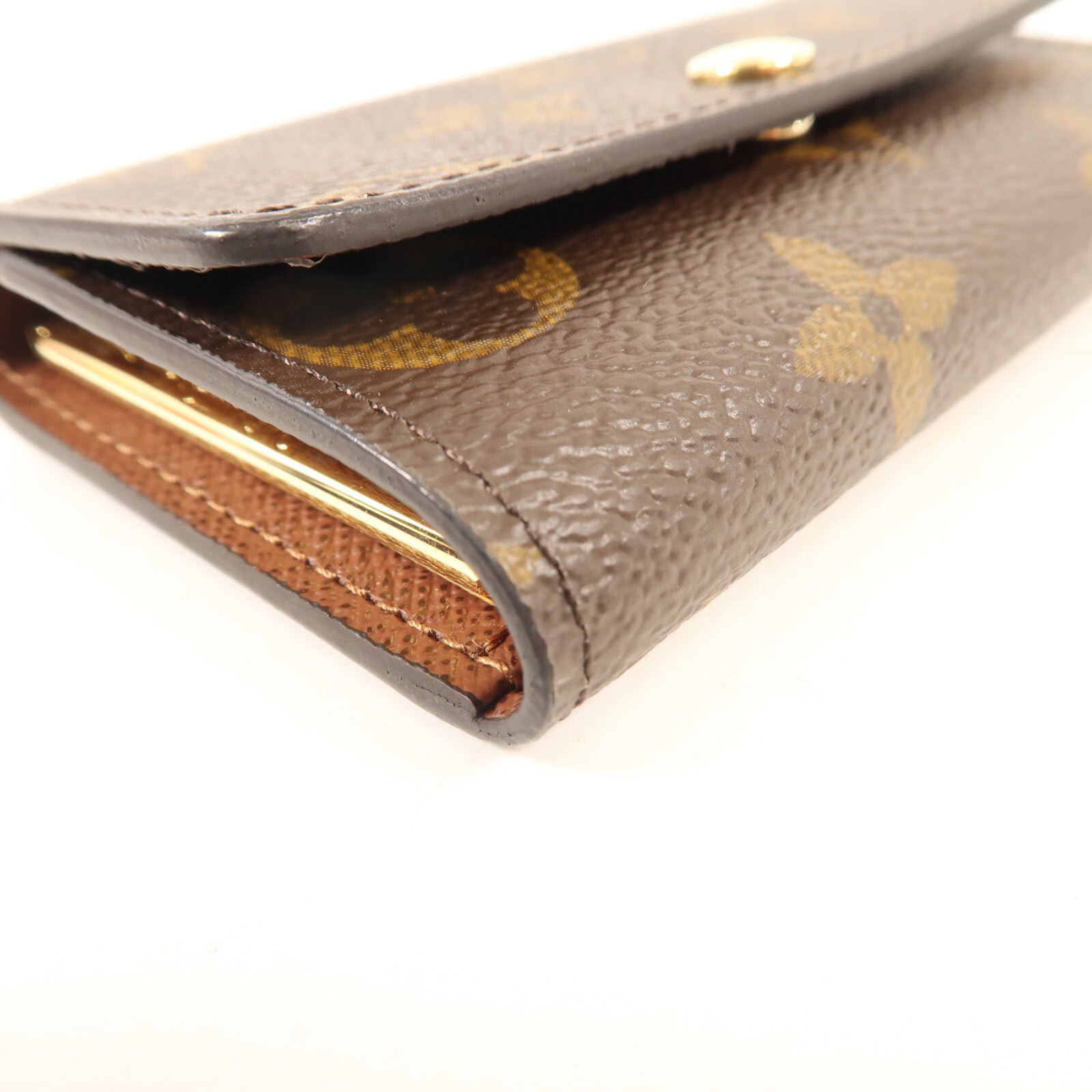 LOUIS VUITTON Monogram 6 Key Holder金扣鎖匙包棕色