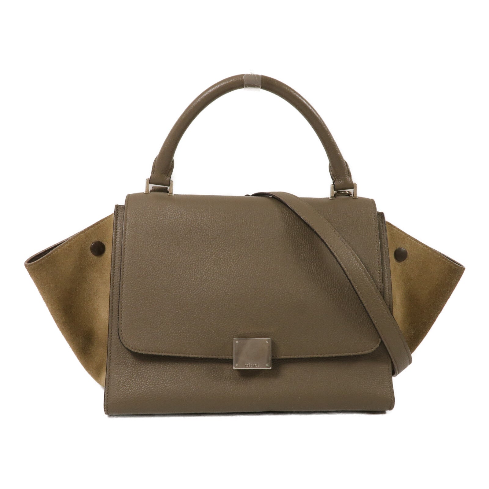 CELINE 牛皮皮革Trapeze Medium手挽肩背兩用袋
