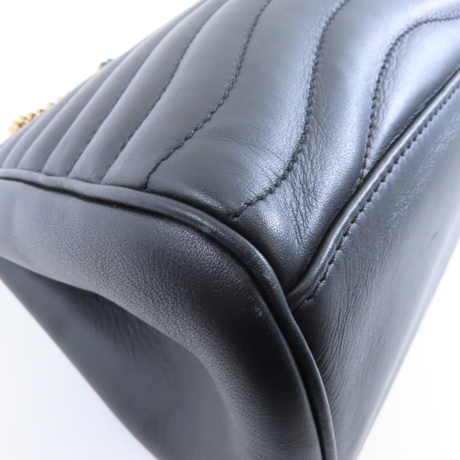 LOUIS VUITTON 牛皮皮革New Wave Tote Bag金扣鏈帶肩背袋黑色