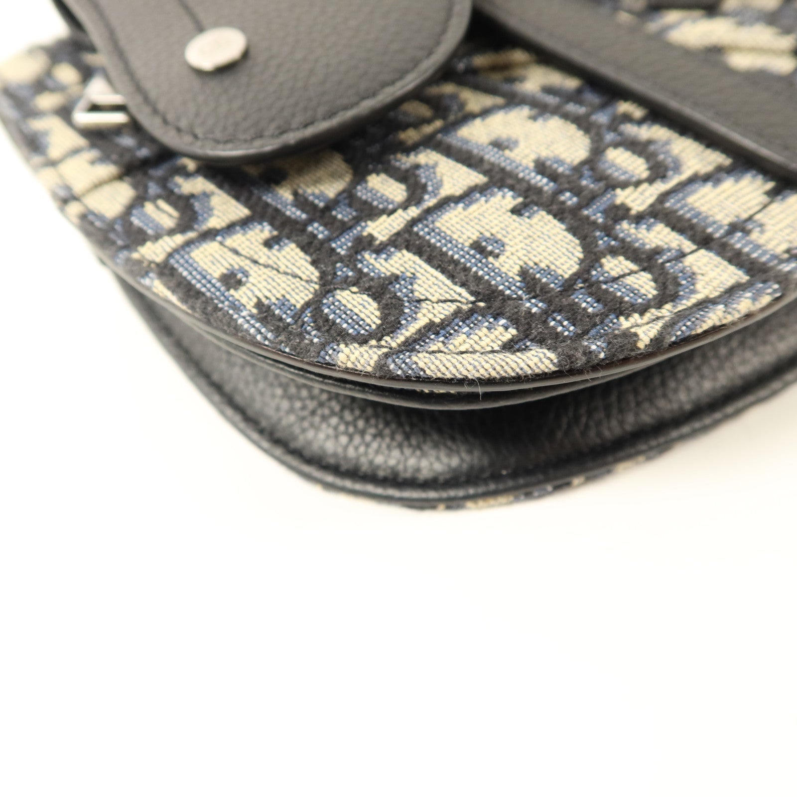 Dior 帆布Saddle Pouch Crossbody Bag銀扣肩背袋