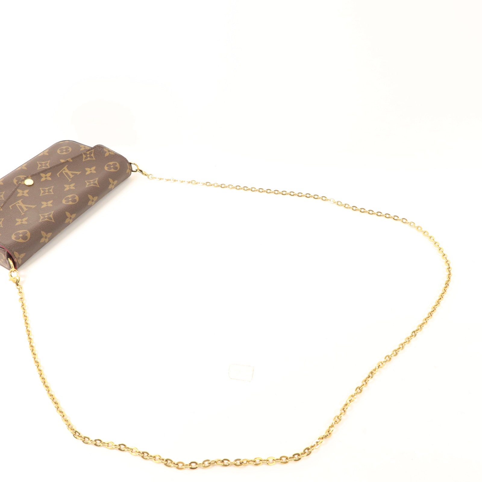 LOUIS VUITTON Monogram Pochette Felicie金扣鏈帶肩背袋