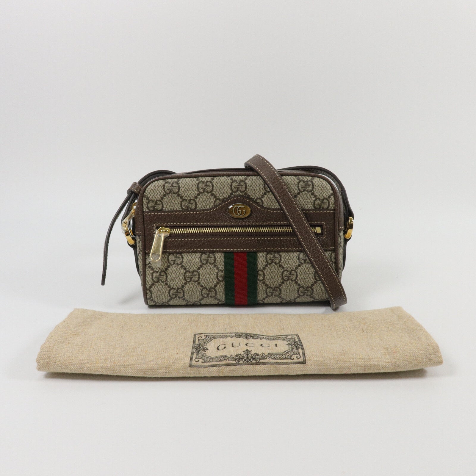 GUCCI 塗層帆布Ophidia Mini肩背袋