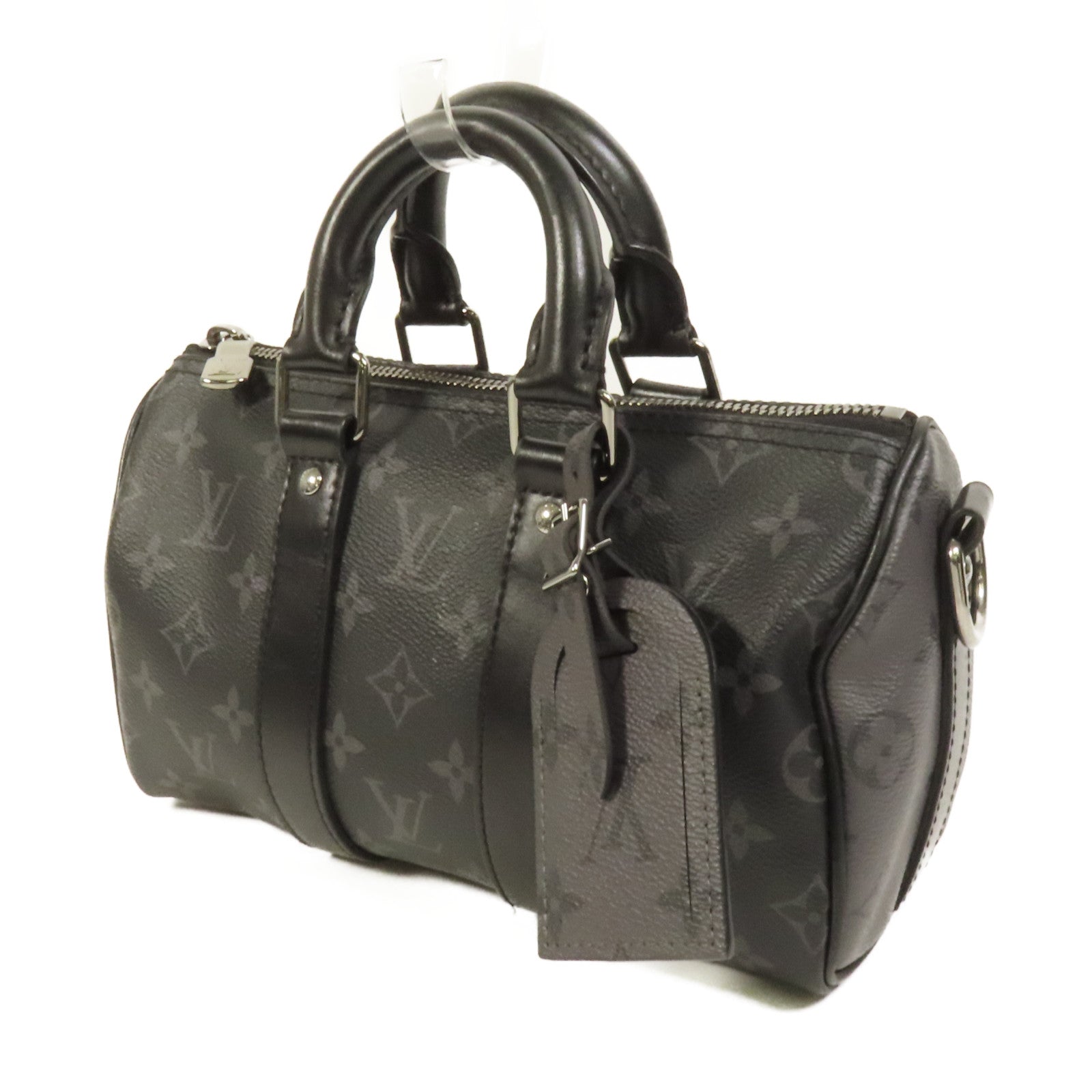 LOUIS VUITTON Monogram Eclipse Keepall Bandouliere 25手挽肩背兩用袋