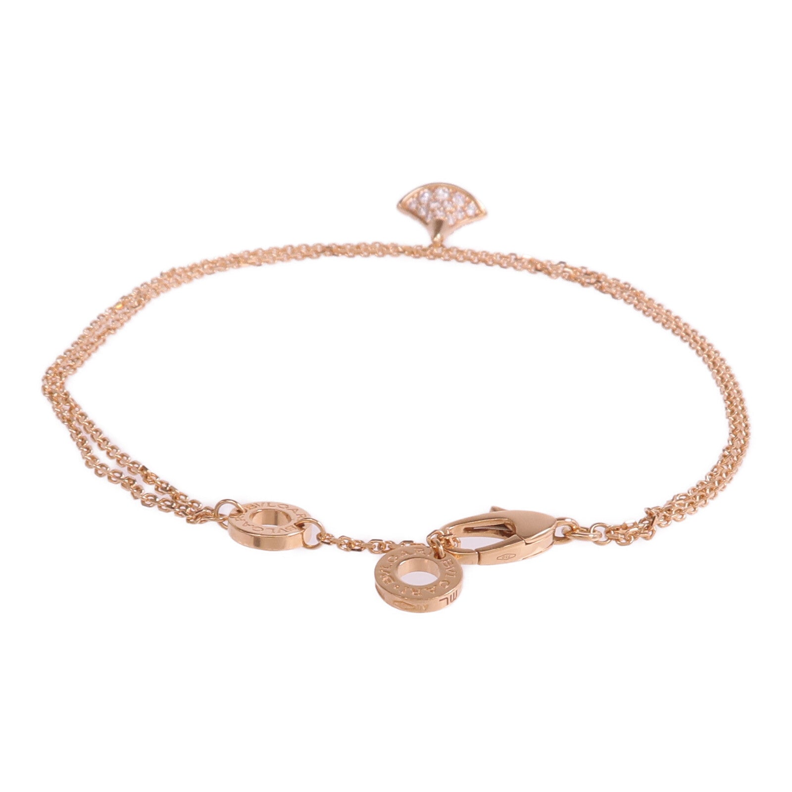 BVLGARI 18K玫瑰金Divas' Dream Bracelet鑽石手鏈