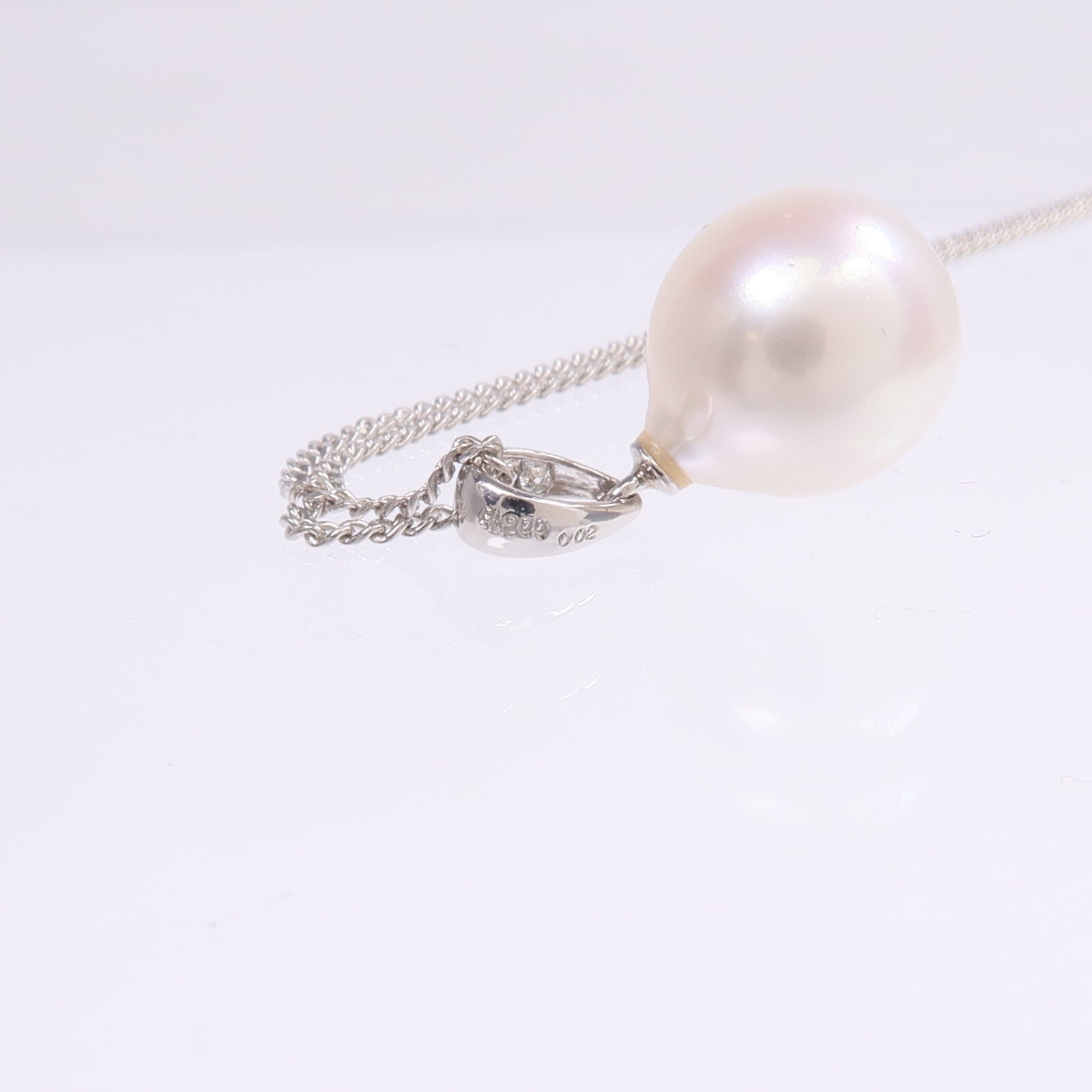 JEWELRY PT850/PT900鉑金Pearl Diamond Necklace珍珠/鑽石項鍊