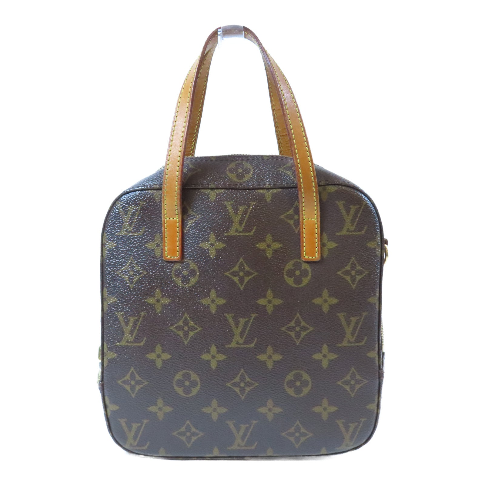 LOUIS VUITTON Monogram Spontini金扣手挽肩背兩用袋啡色
