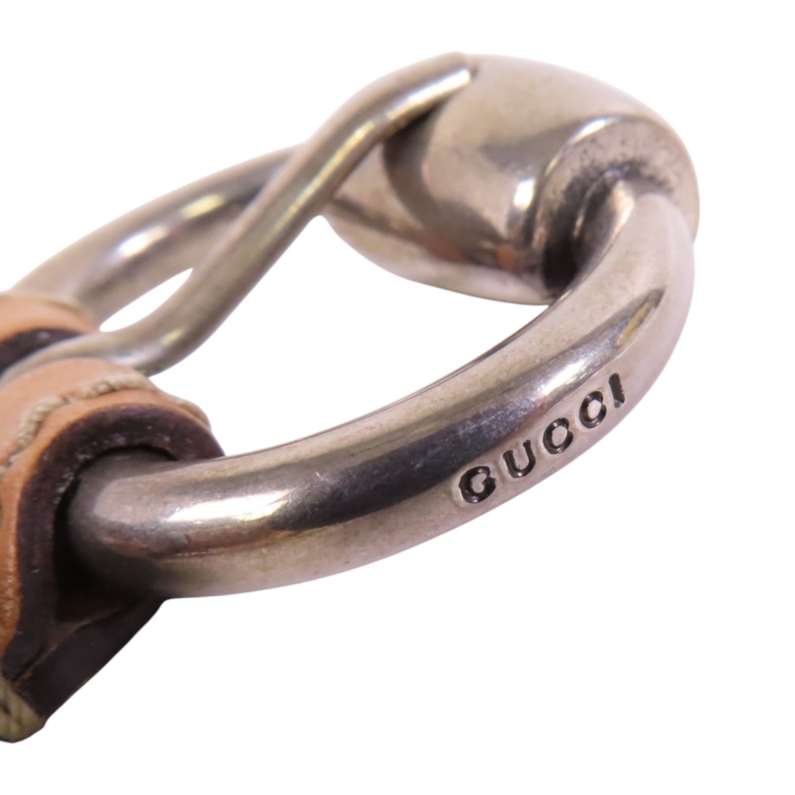 GUCCI GG帆布/nuisance皮革Belt銀扣皮帶