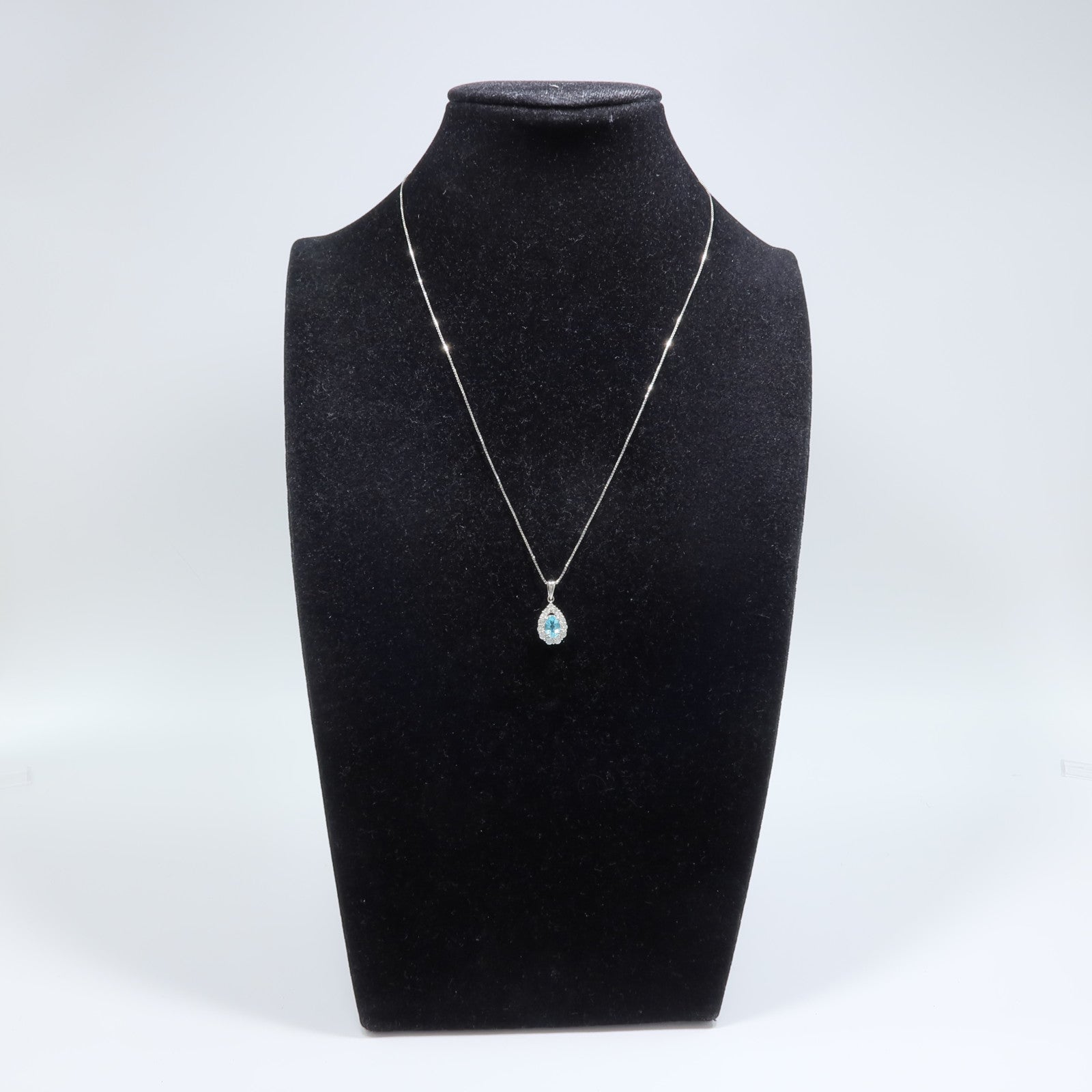 JEWELRY PT900/PT850鉑金Apatite Diamond Necklace磷灰石/鑽石項鍊