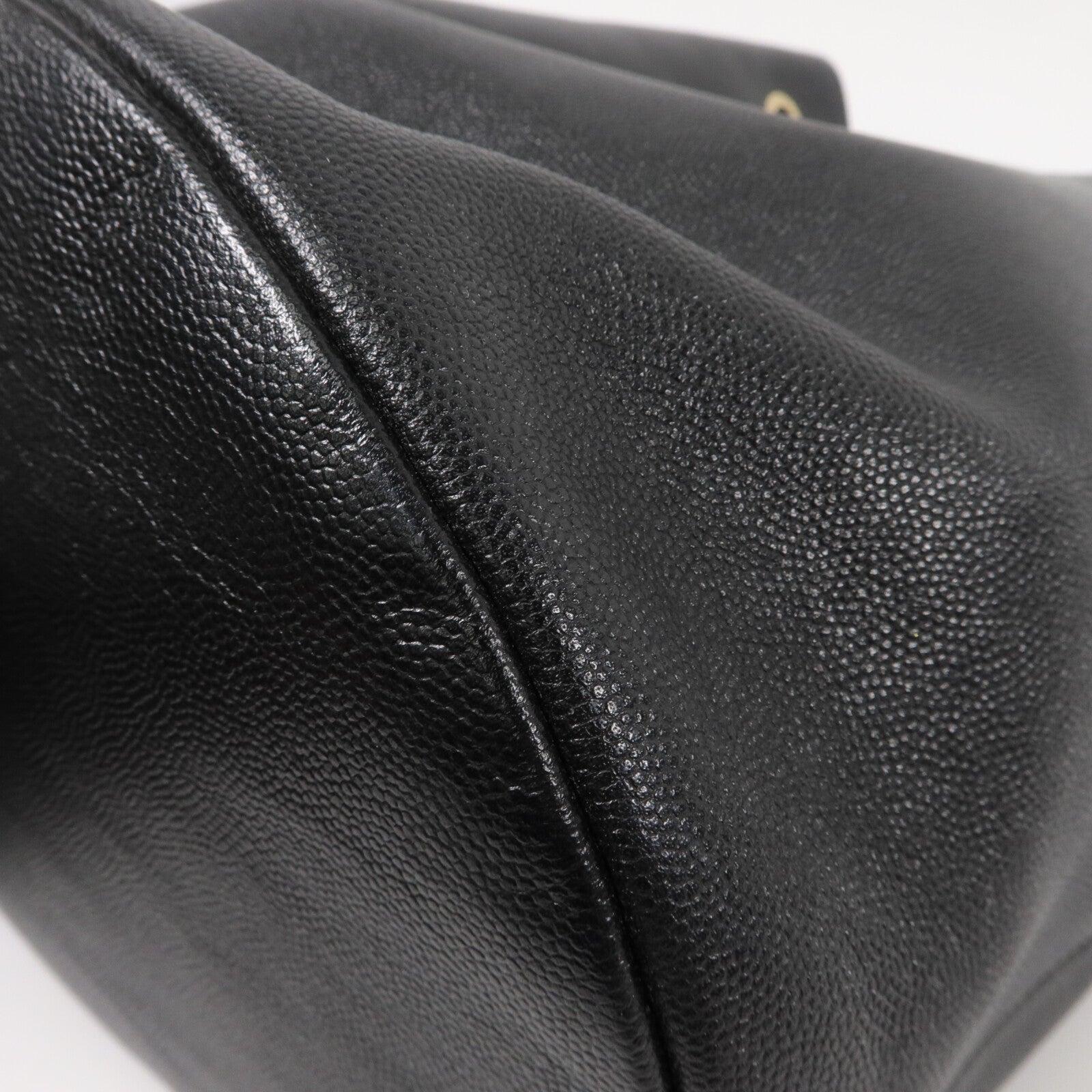 CHANEL 牛皮皮革Deauville Bucket Bag鏈帶肩背袋