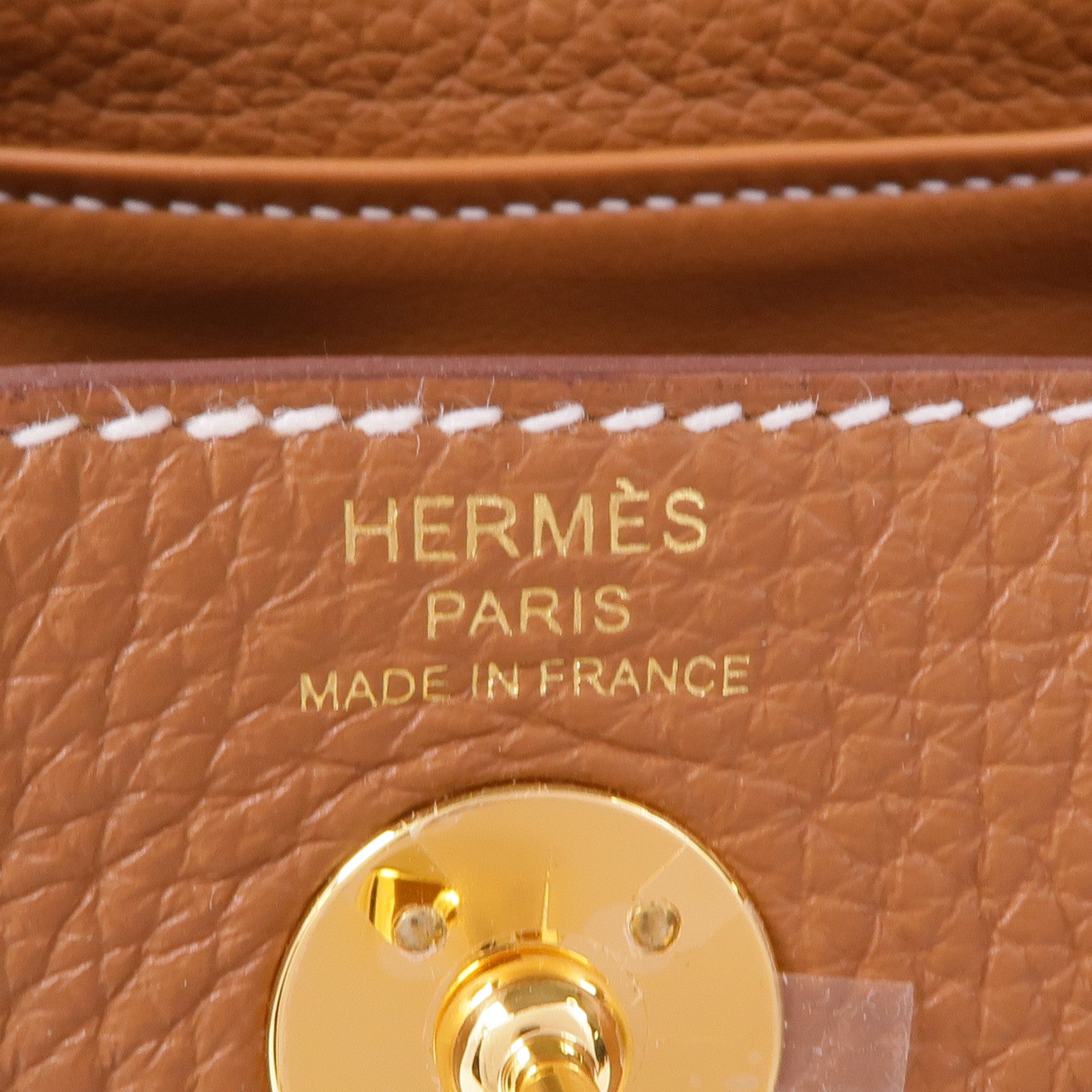 HERMES Clemence皮革Mini Lindy金扣手挽肩背兩用袋