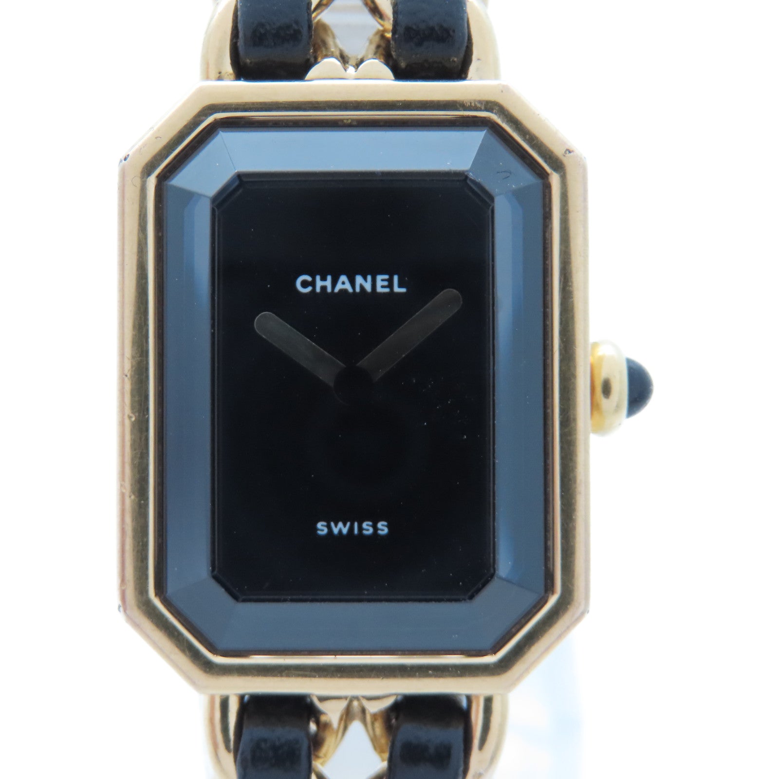 CHANEL Premiere M鍍金手錶石英機芯黑色