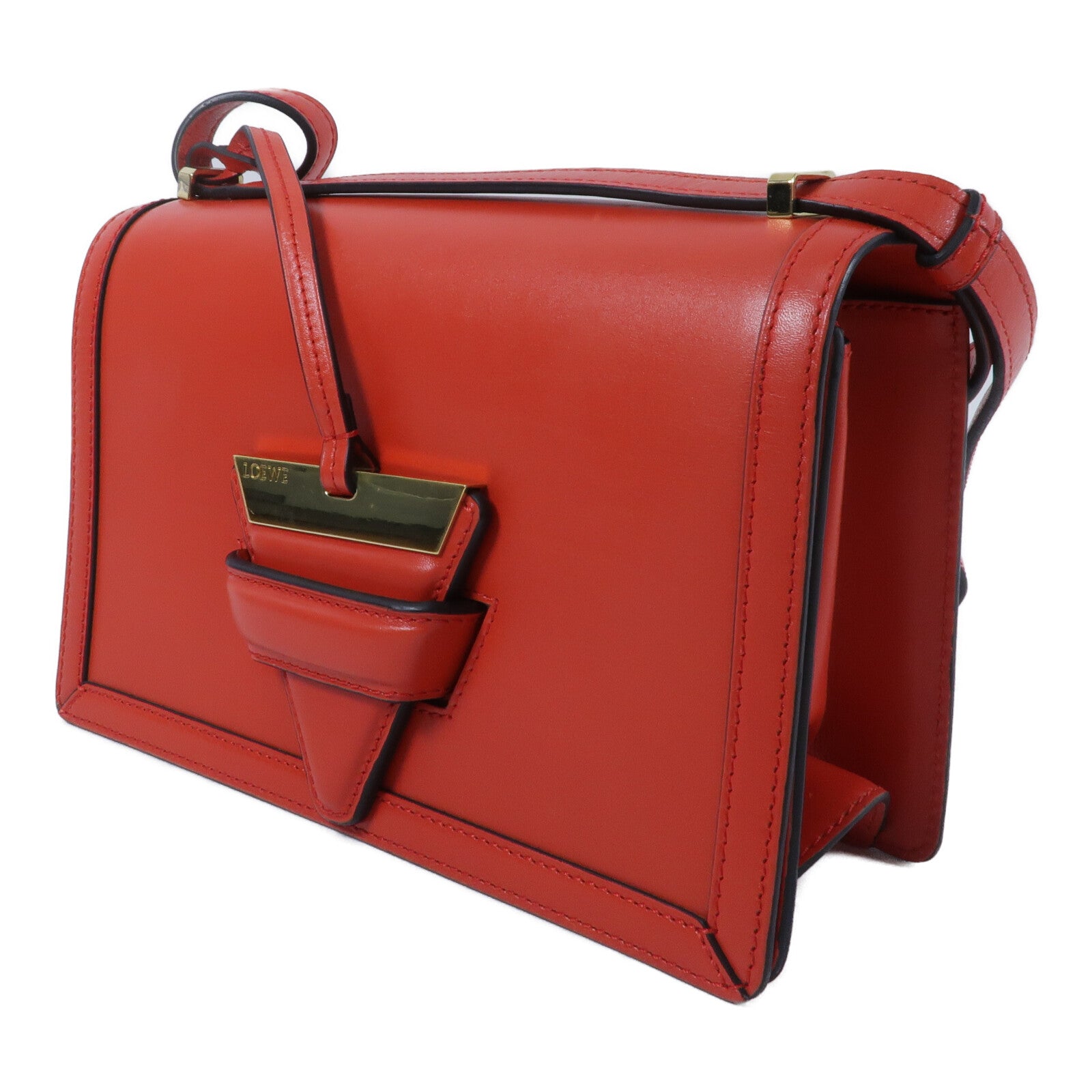 LOEWE 牛皮皮革Barcelona肩背袋