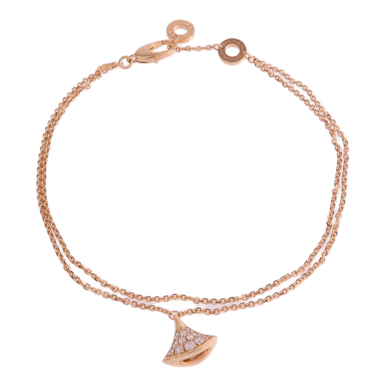 BVLGARI 18K玫瑰金Divas' Dream Bracelet鑽石手鏈