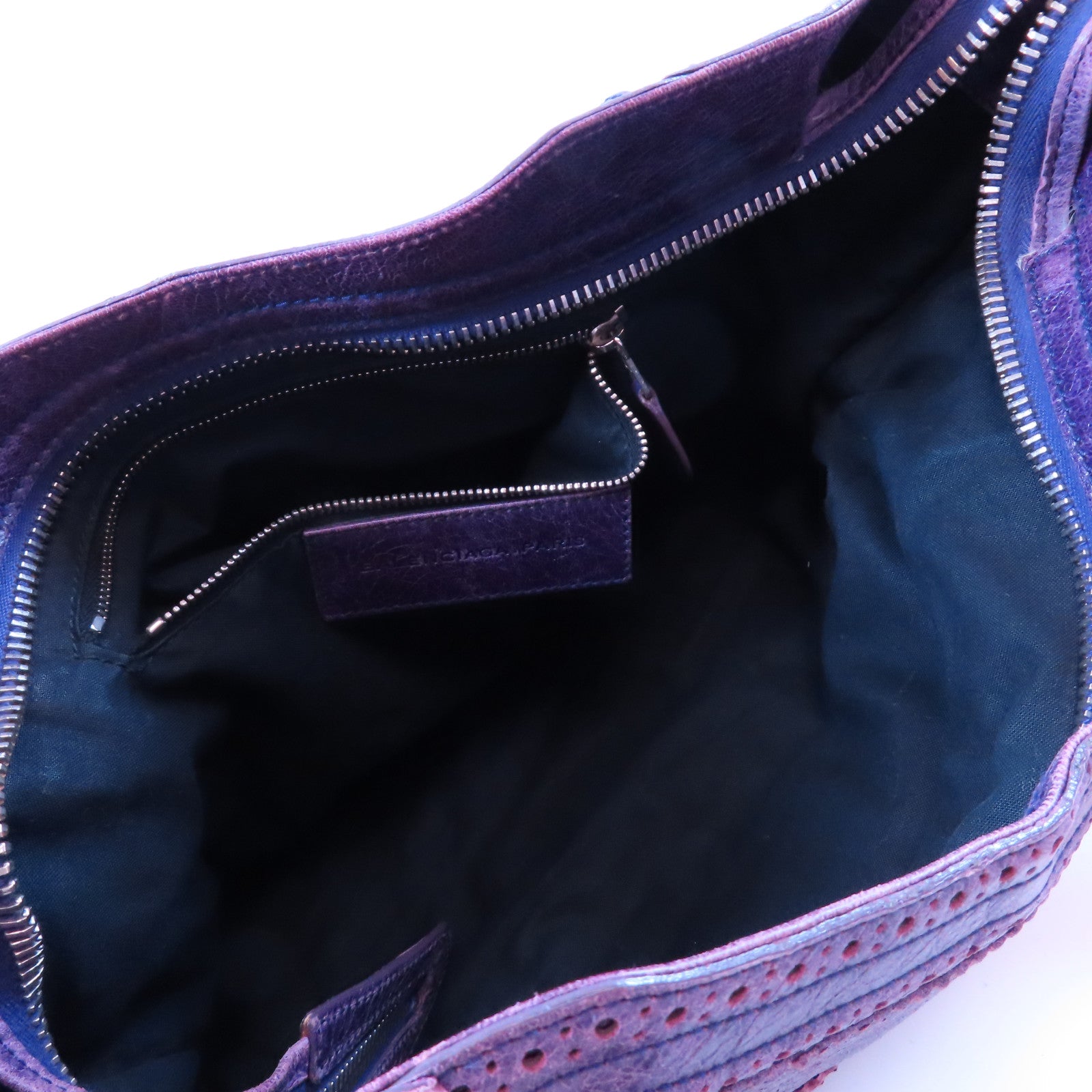 BALENCIAGA 牛皮皮革Giant City金扣手挽肩背兩用袋紫色