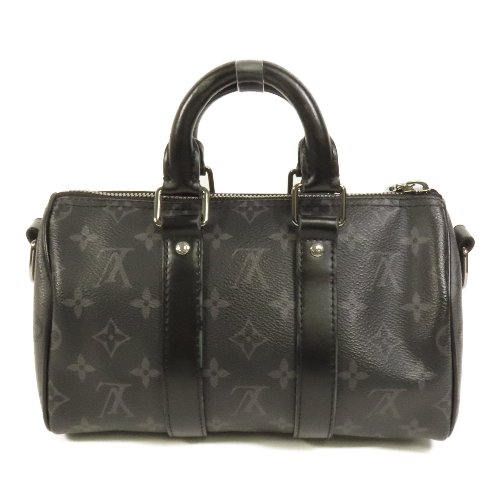 LOUIS VUITTON Monogram Eclipse Keepall Bandouliere 25手挽肩背兩用袋