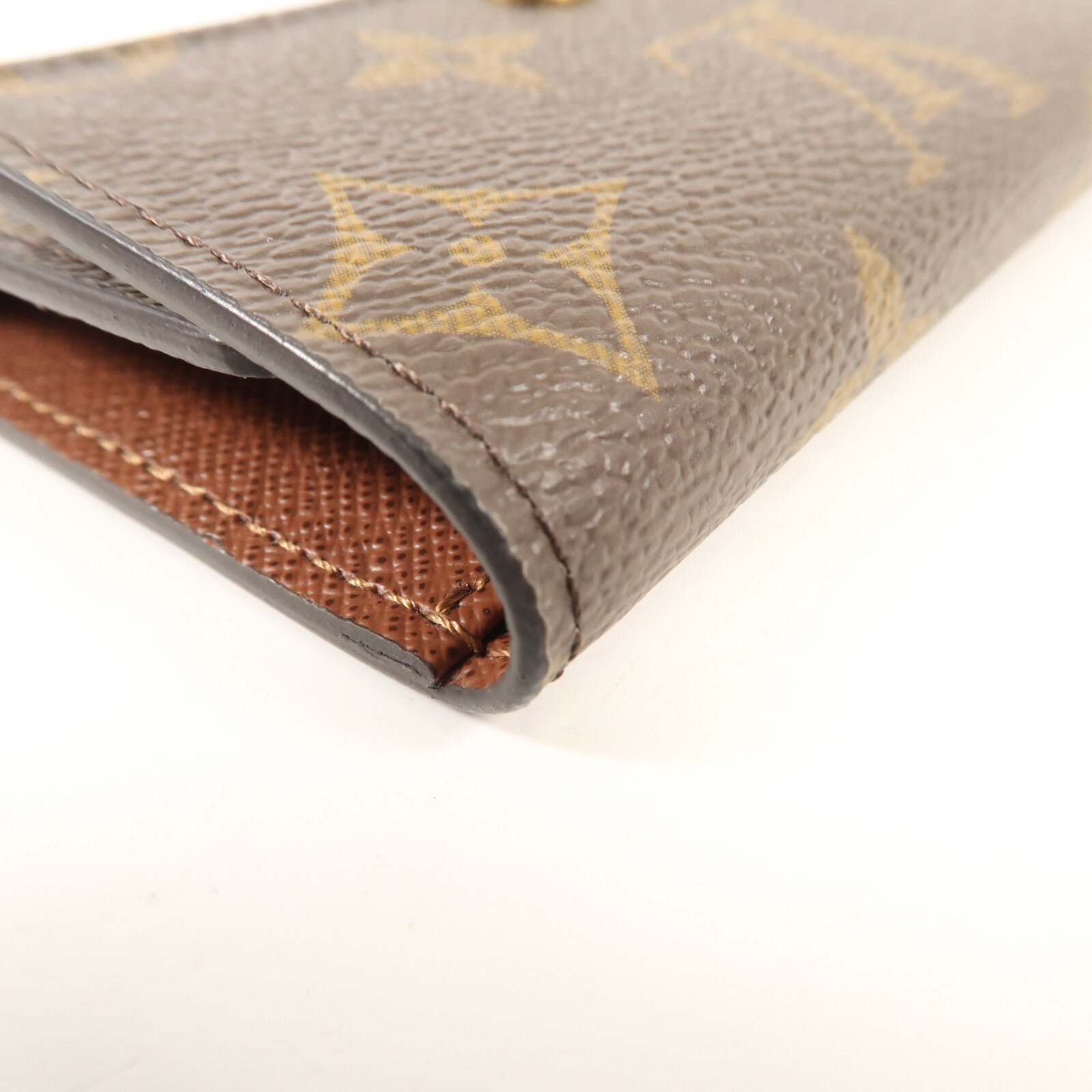 LOUIS VUITTON Monogram 6 Key Holder金扣鎖匙包棕色