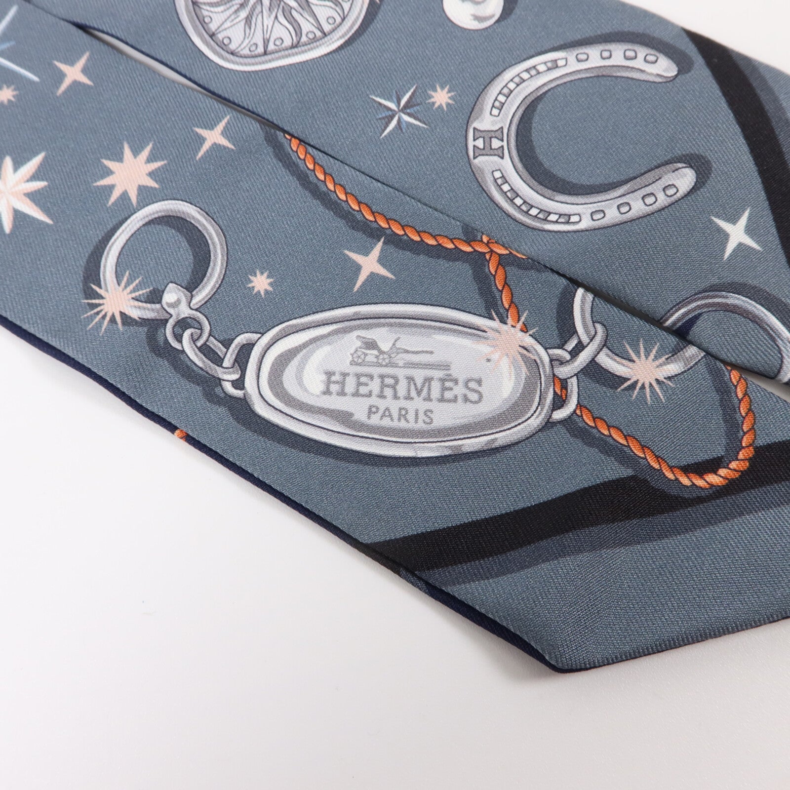 HERMES 絲質Twilly絲巾