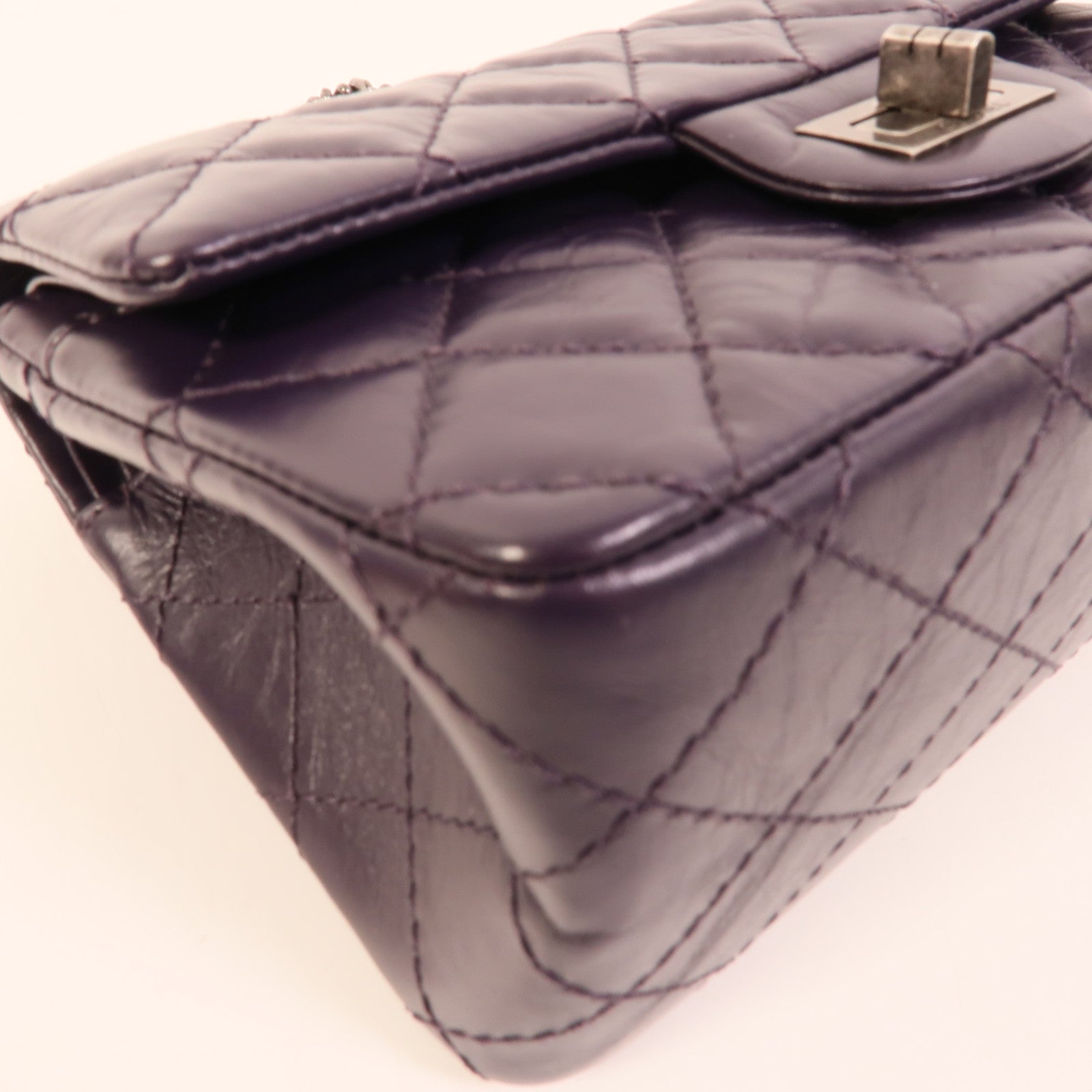 CHANEL 牛皮皮革2.55 Mini鏈帶肩背袋