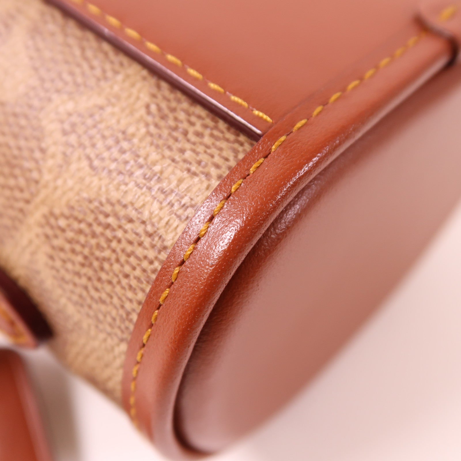 COACH 牛皮皮革/塗層帆布Coach Mini金扣手挽肩背兩用袋