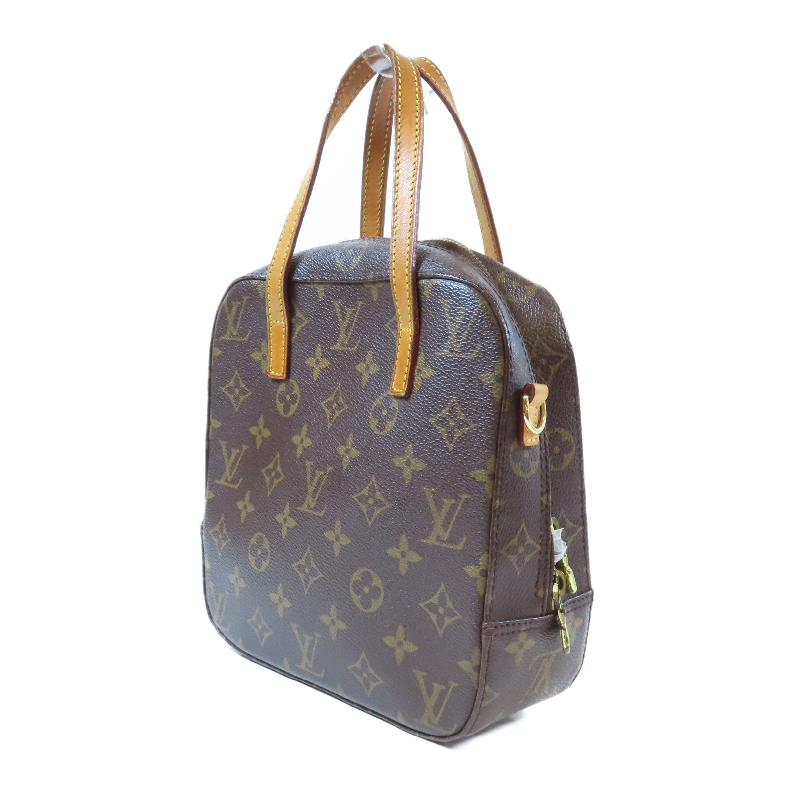 LOUIS VUITTON Monogram Spontini金扣手挽肩背兩用袋啡色