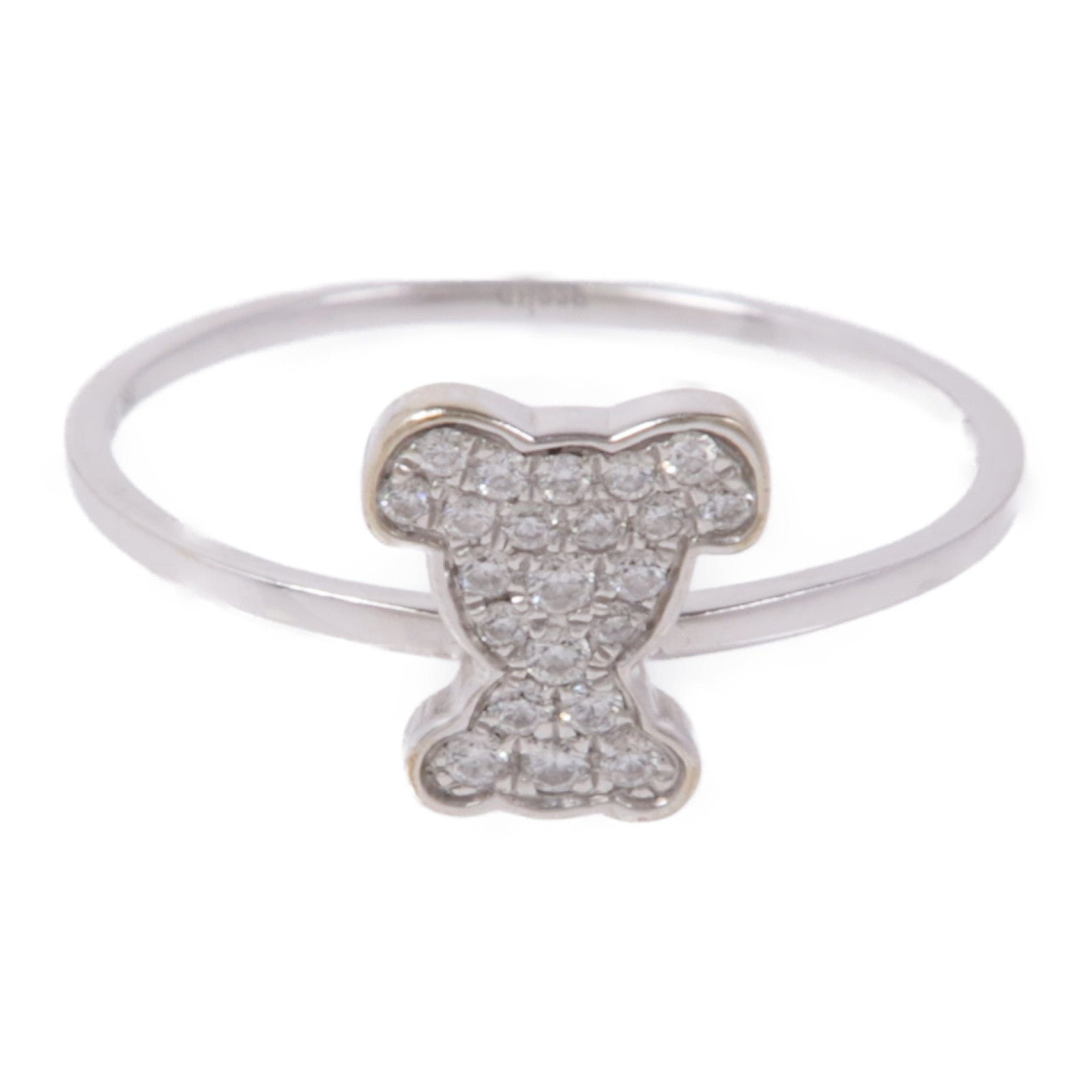 JEWELRY 18K白金Qeelin Diamond Ring鑽石戒指US#5.75