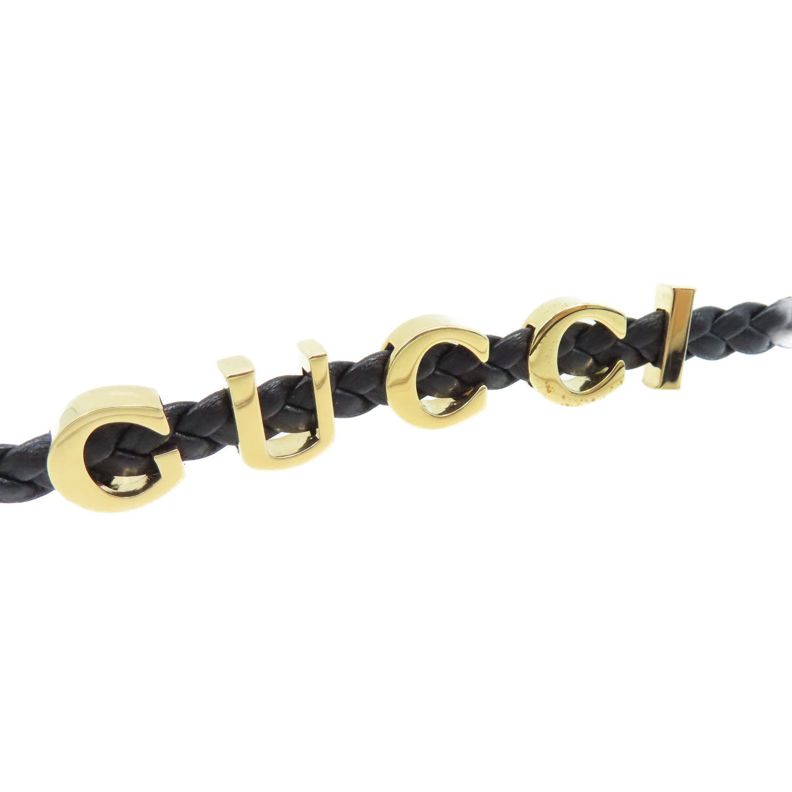 GUCCI 【激減優惠】牛皮皮革Gucci Choker項圈黑色/金色