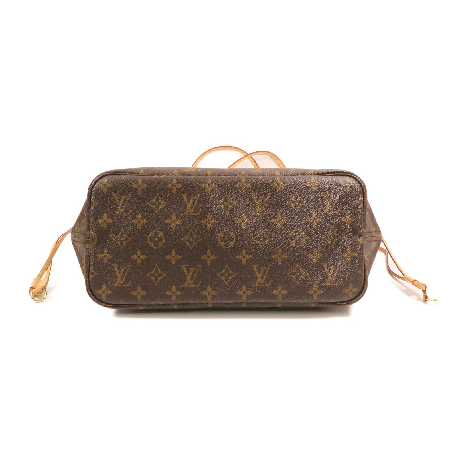 LOUIS VUITTON Monogram Neverfull MM金扣手挽袋