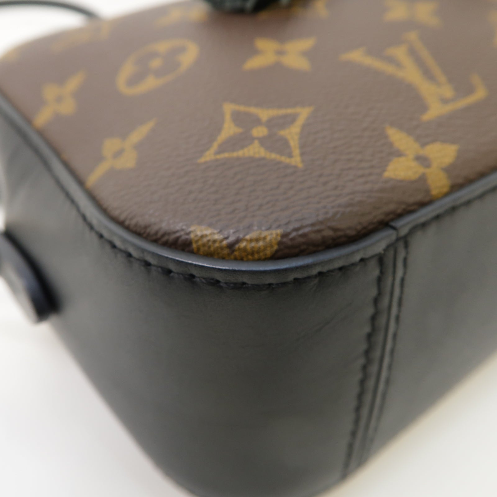 LOUIS VUITTON Monogram Saintonge 2way Shoulder Bag金扣手挽肩背兩用袋黑色/啡色