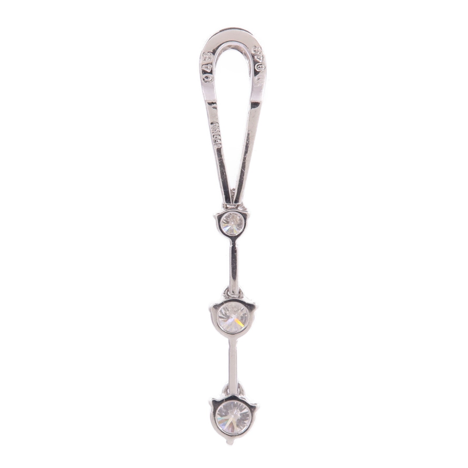 JEWELRY 18K白金Diamond Pendant Top鑽石吊墜