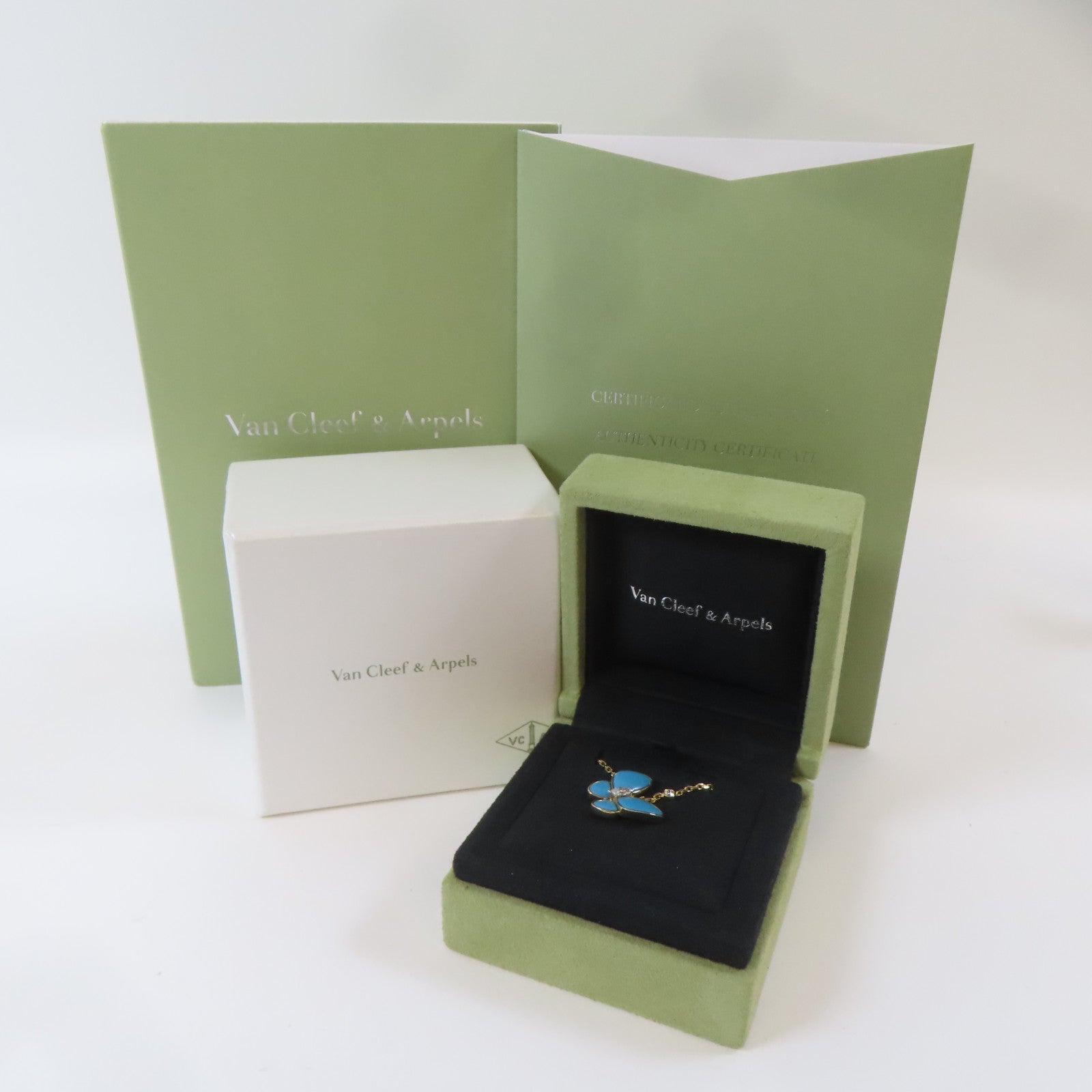 Van Cleef & Arpels 【激減優惠】18K黃金Two Butterfly項鍊#40cm