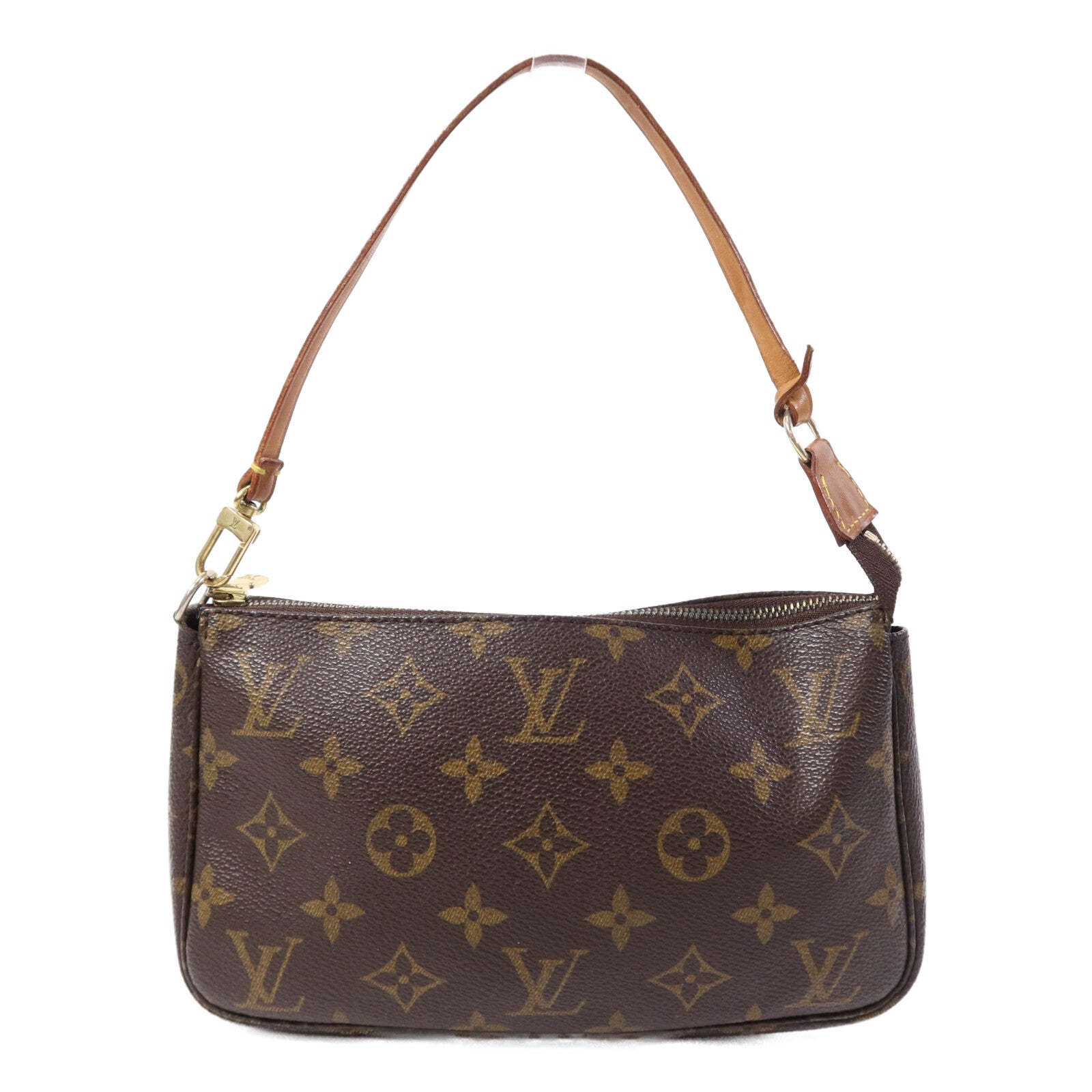 LOUIS VUITTON Monogram Pochette Accessoires金扣手挽袋