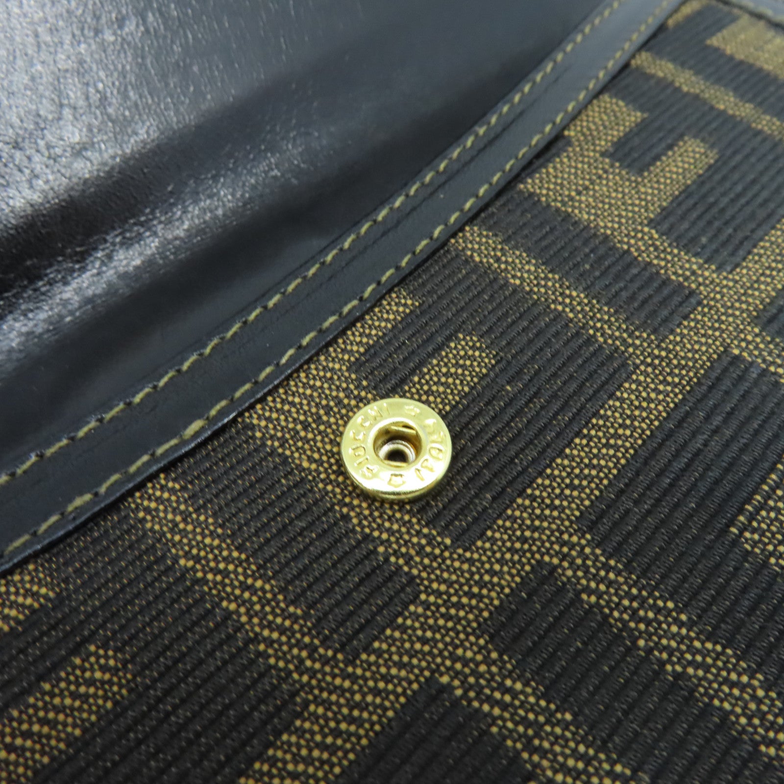FENDI 【激減優惠】帆布/牛皮皮革Long Wallet長錢包啡色