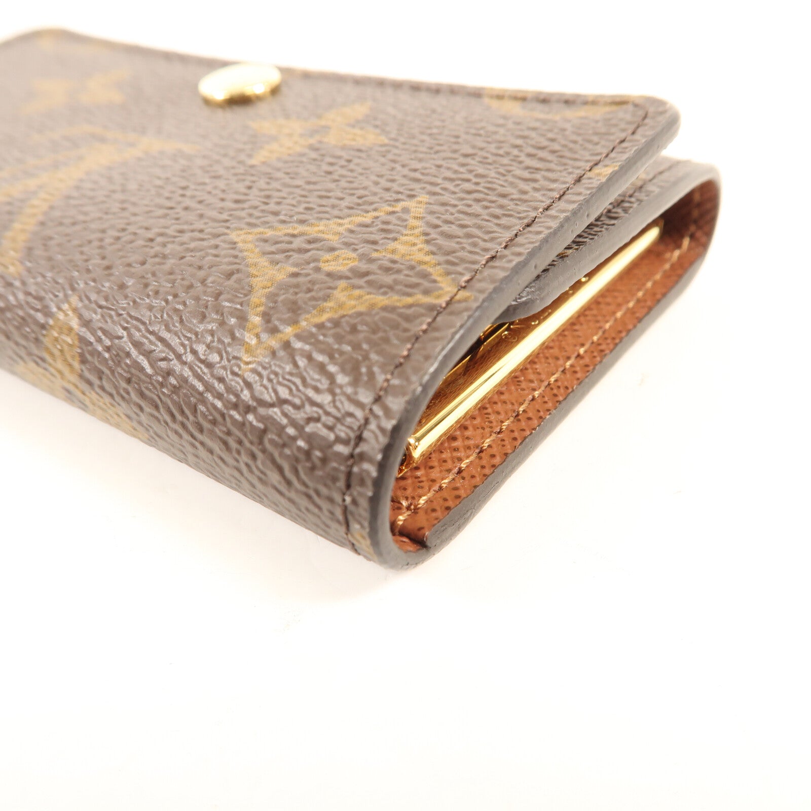 LOUIS VUITTON Monogram 6 Key Holder金扣鎖匙包棕色