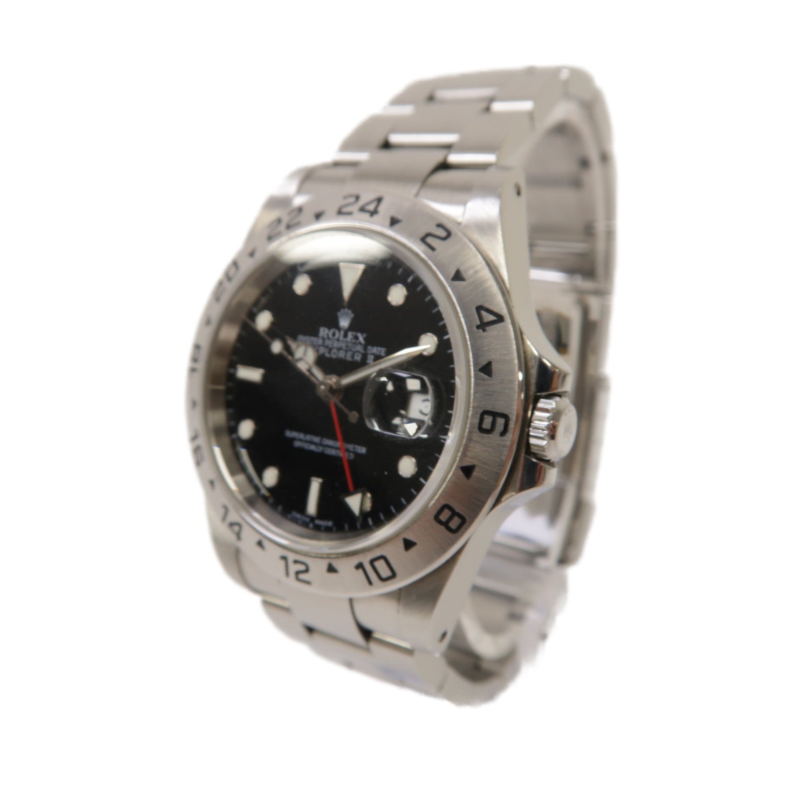 ROLEX Explorer II不鏽鋼自動機芯手錶銀色/黑色