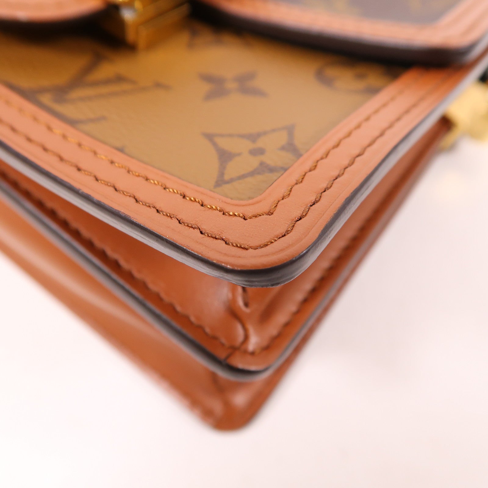 LOUIS VUITTON LV Mini Dauphine Shoulder Bag M45959 Monogram Reverse Brown