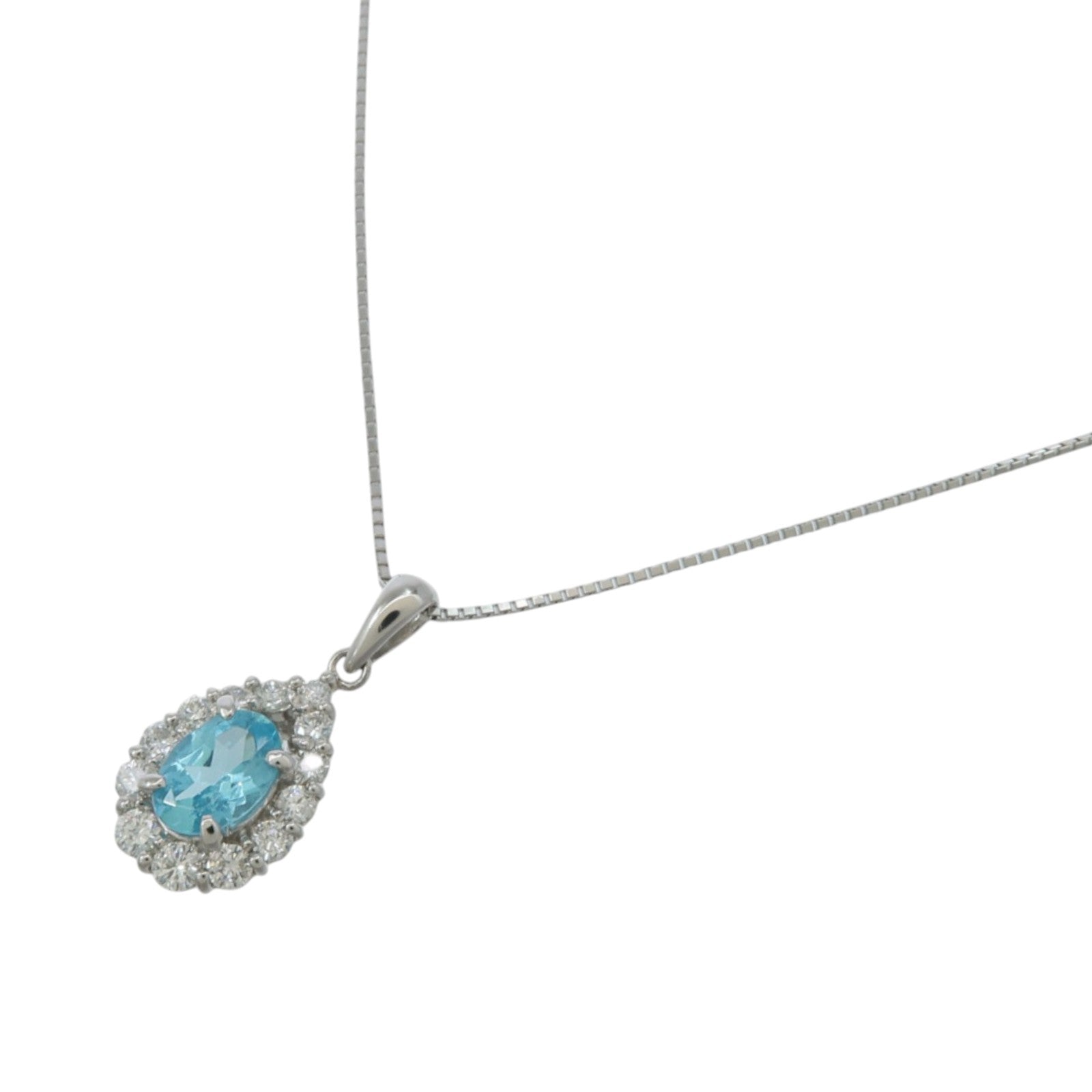 JEWELRY PT900/PT850鉑金Apatite Diamond Necklace磷灰石/鑽石項鍊