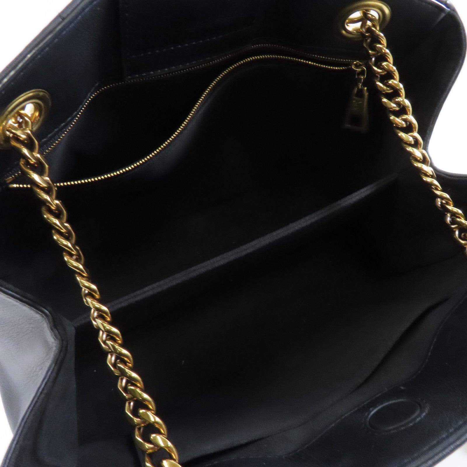 LOUIS VUITTON 牛皮皮革New Wave Tote Bag金扣鏈帶肩背袋黑色