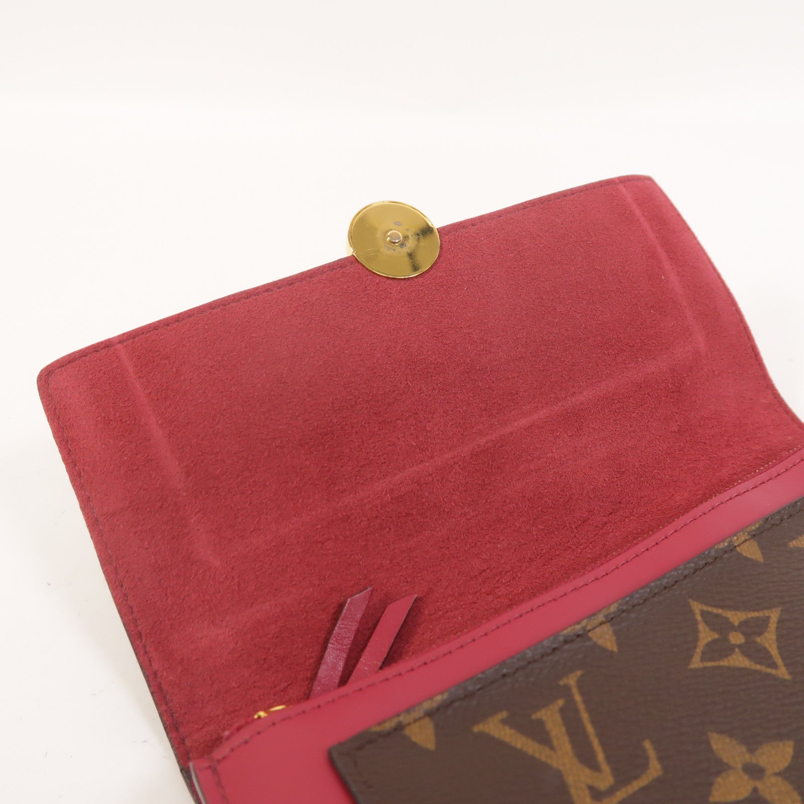 LOUIS VUITTON Monogram Portefeuille Flore鏈帶肩背袋