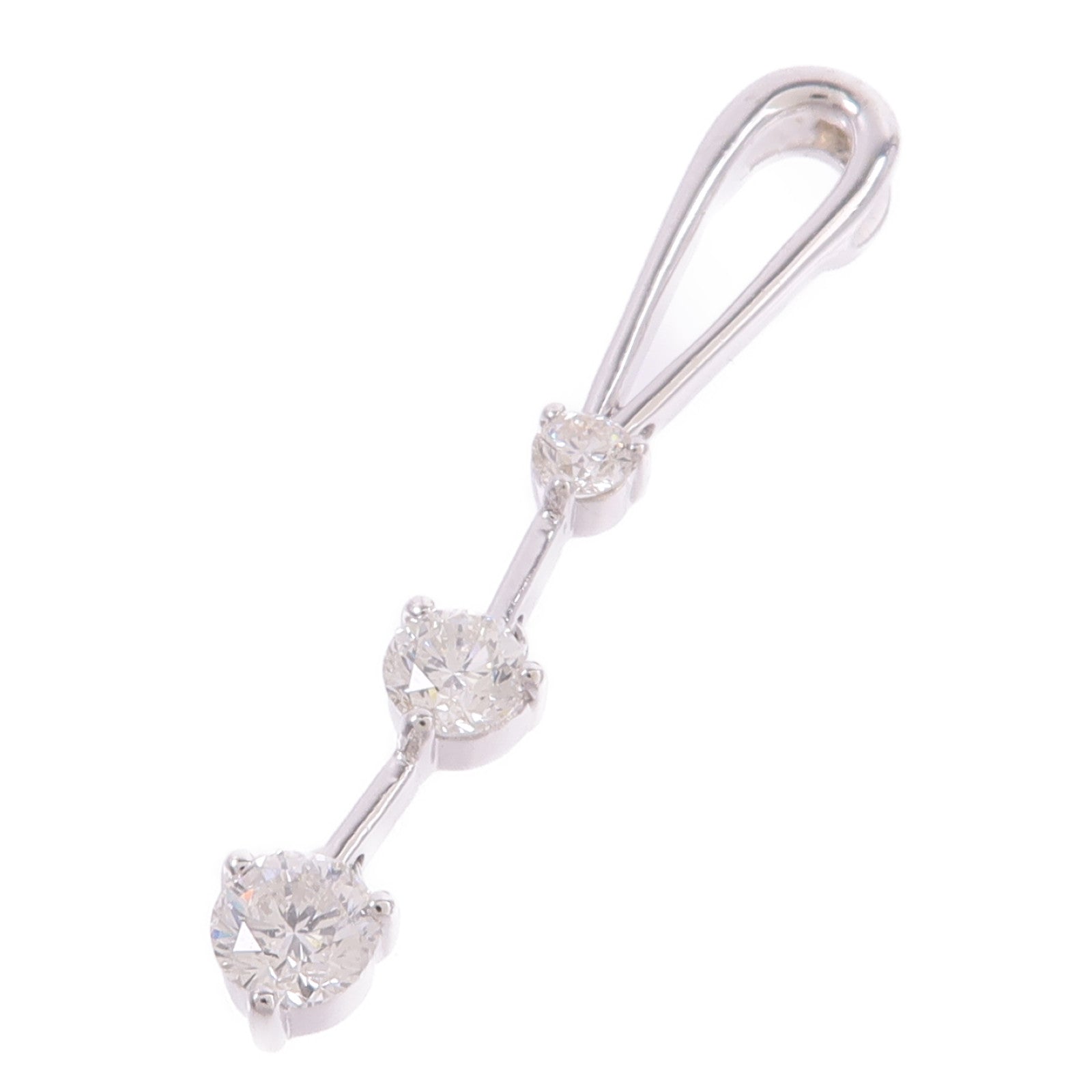 JEWELRY 18K白金Diamond Pendant Top鑽石吊墜
