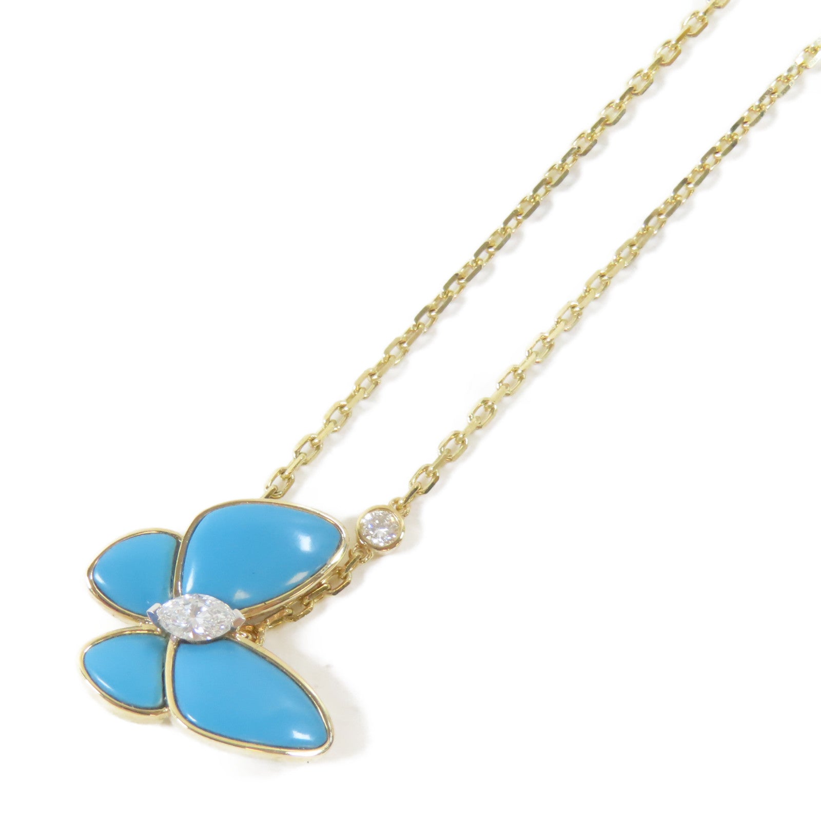 Van Cleef & Arpels 【激減優惠】18K黃金Two Butterfly項鍊#40cm