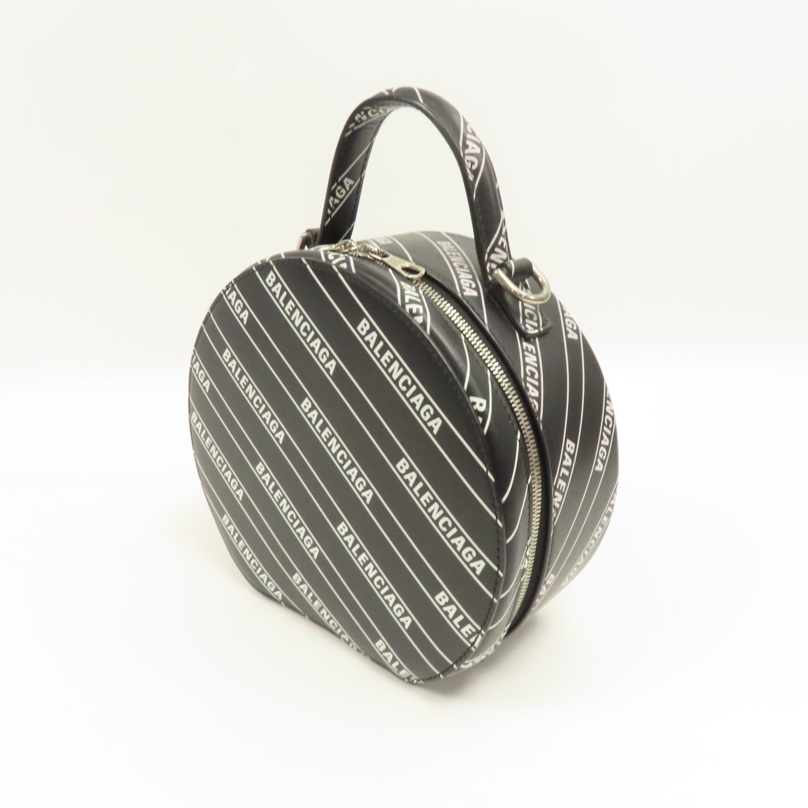 BALENCIAGA 【激減優惠】牛皮皮革2way Shoulder Bag銀扣手挽肩背兩用袋黑色