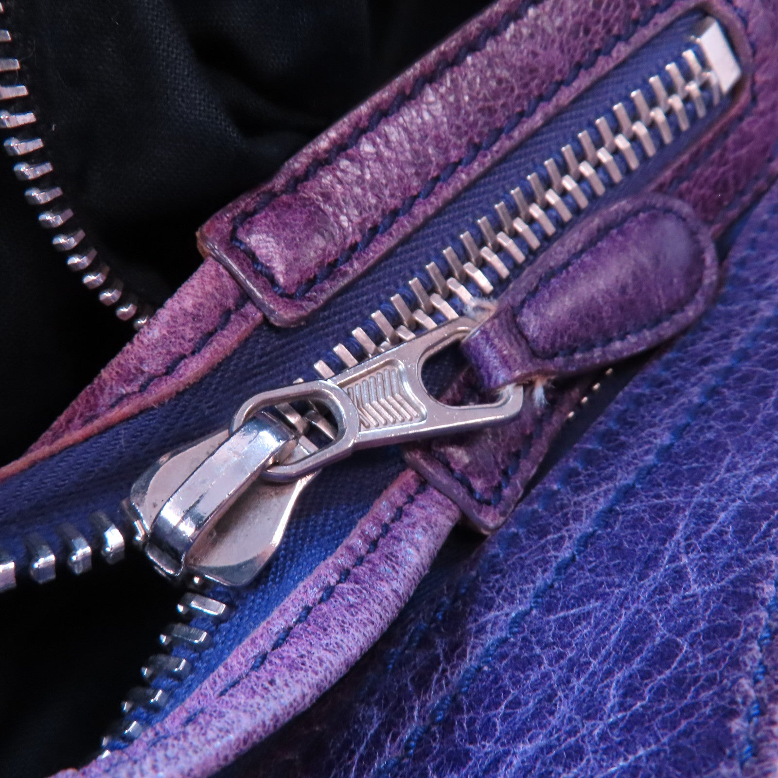 BALENCIAGA 牛皮皮革Giant City金扣手挽肩背兩用袋紫色