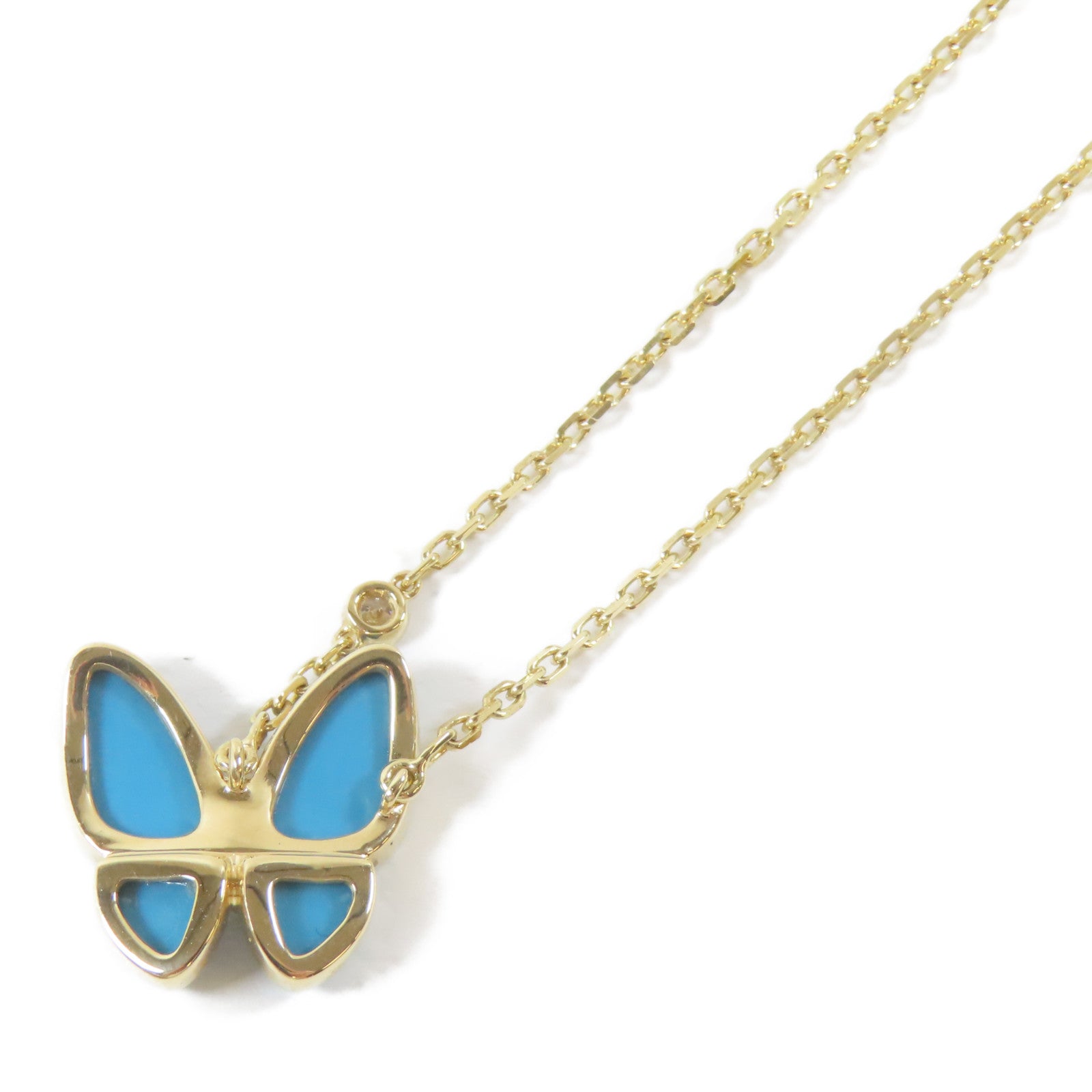 Van Cleef & Arpels 【激減優惠】18K黃金Two Butterfly項鍊#40cm