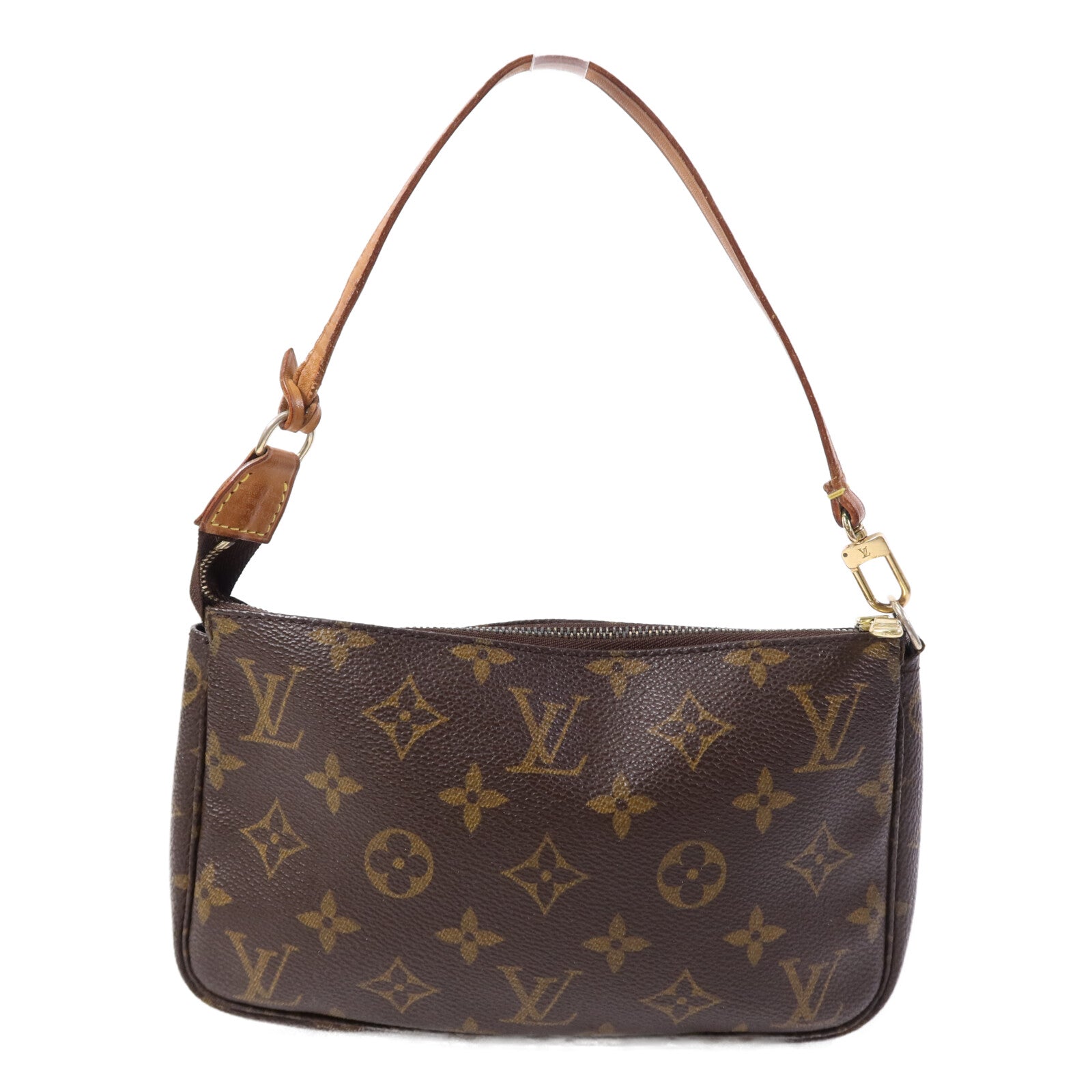 LOUIS VUITTON Monogram Pochette Accessoires金扣手挽袋
