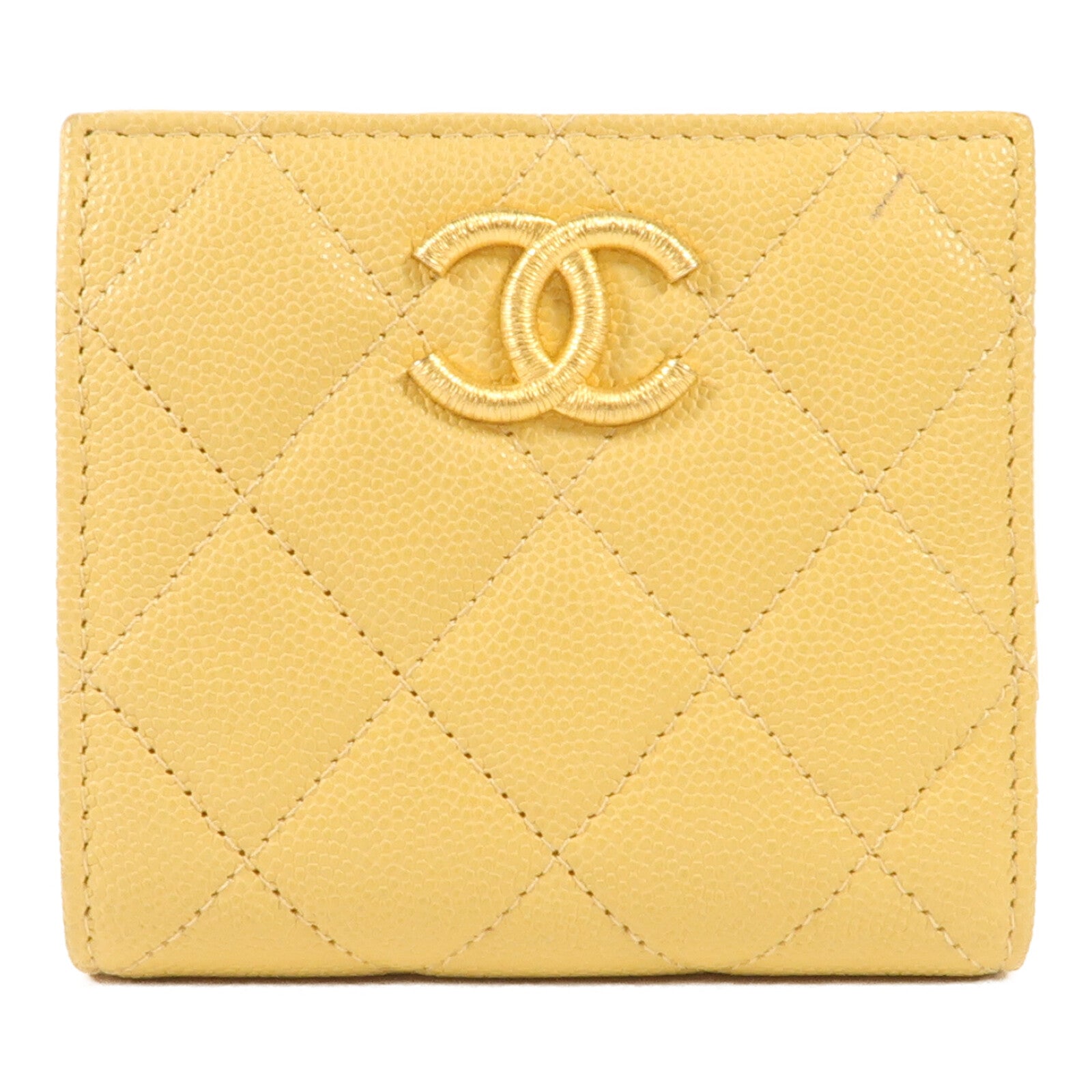 CHANEL 牛皮皮革Wallet金扣錢包