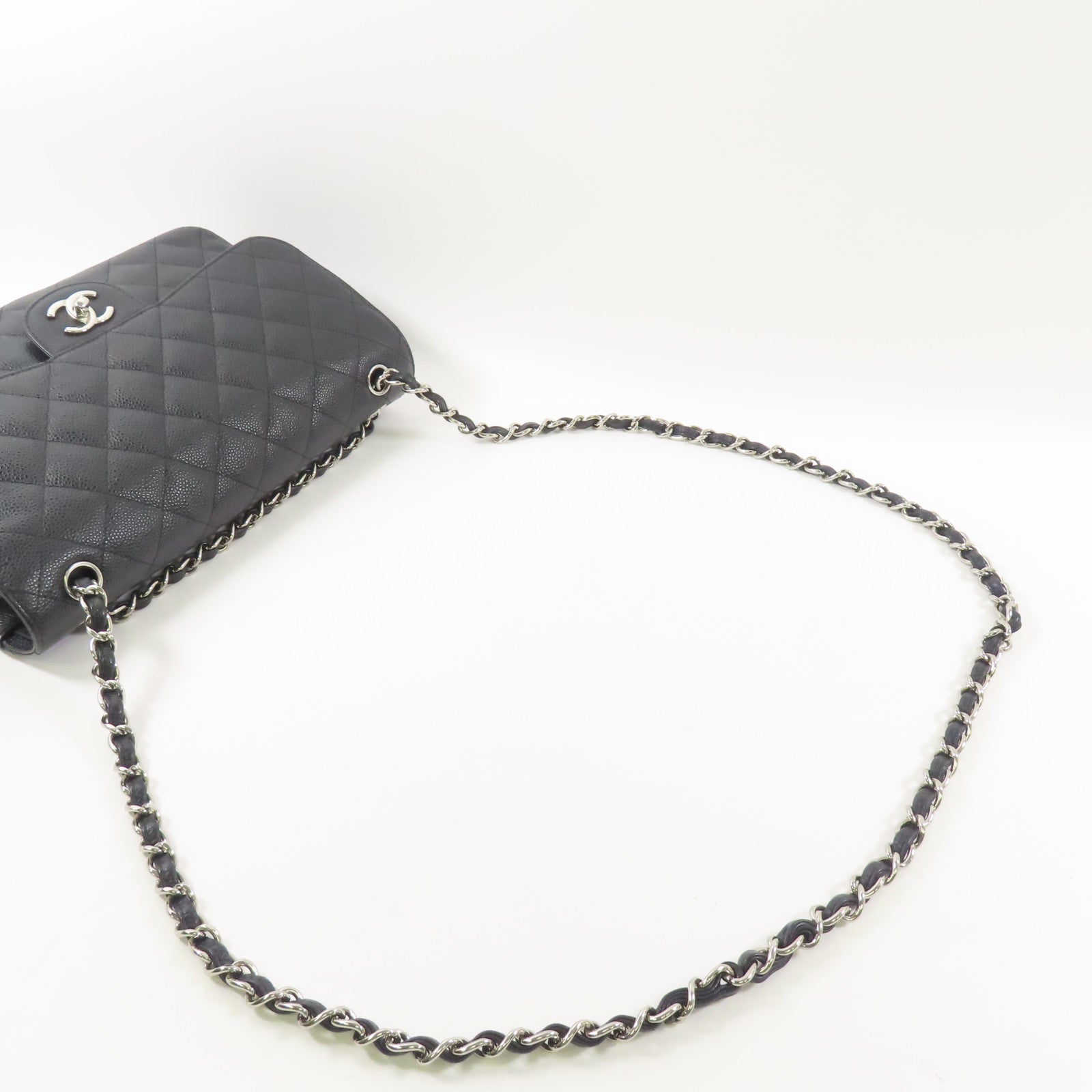 CHANEL CC SHW Large Classic Shoulder Bag A58600 Calfskin Leather