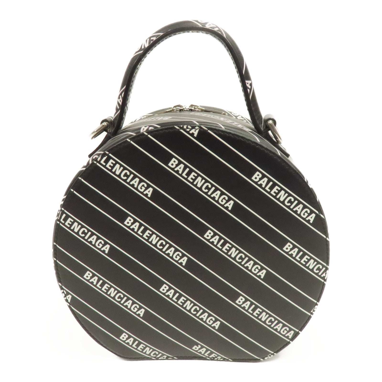 BALENCIAGA 【激減優惠】牛皮皮革2way Shoulder Bag銀扣手挽肩背兩用袋黑色